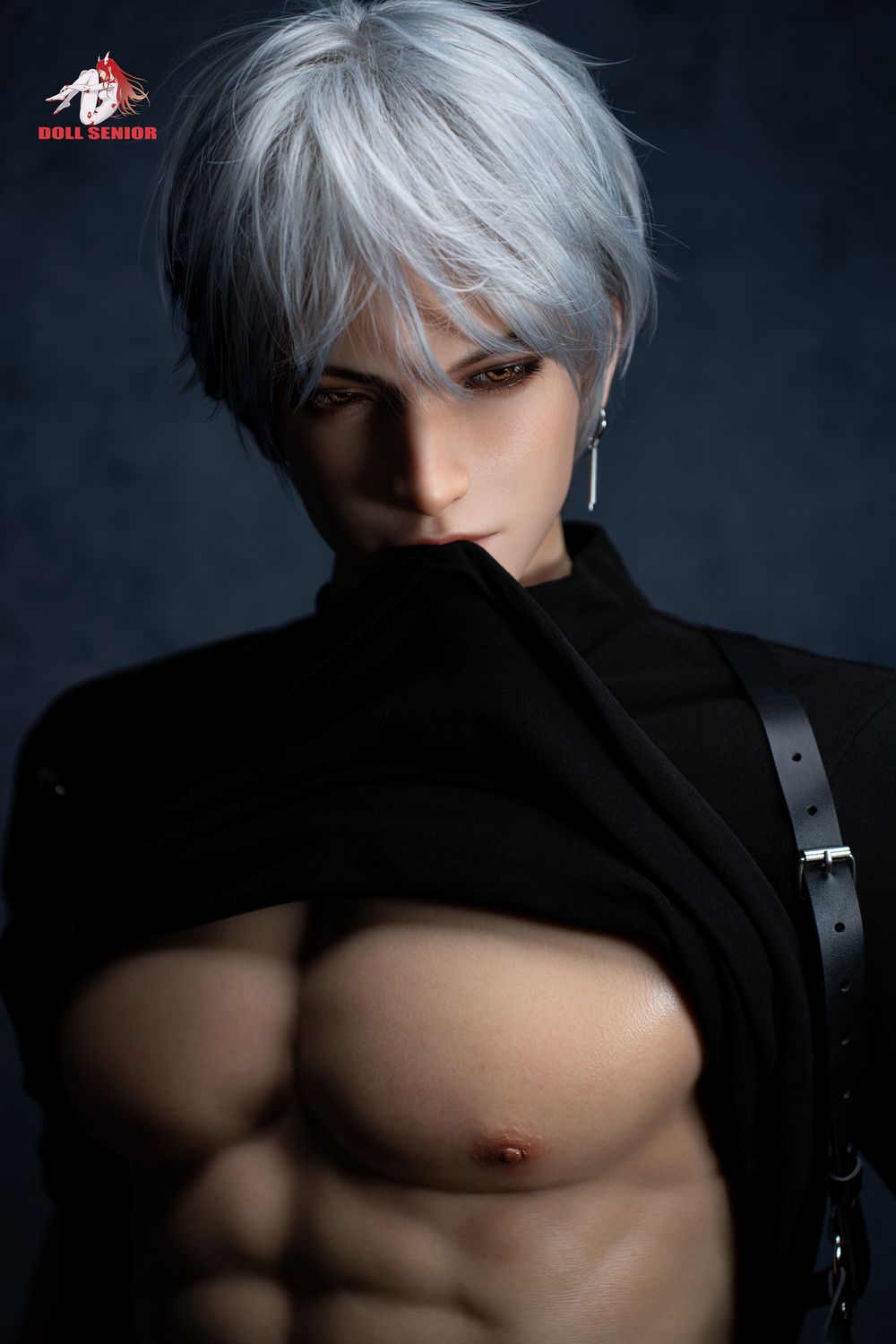 Doll Senior | 185cm/6ft1 Cold Edgy Handsome Silver‑hair Muscular Male Silicone Sex Doll - Baijin