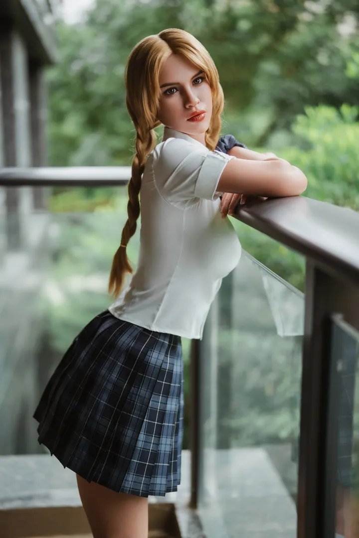 Top Fire | 170cm/5ft7 American Sweet Uniform Blonde Girl Realistic Silicone Sex Doll - Dana