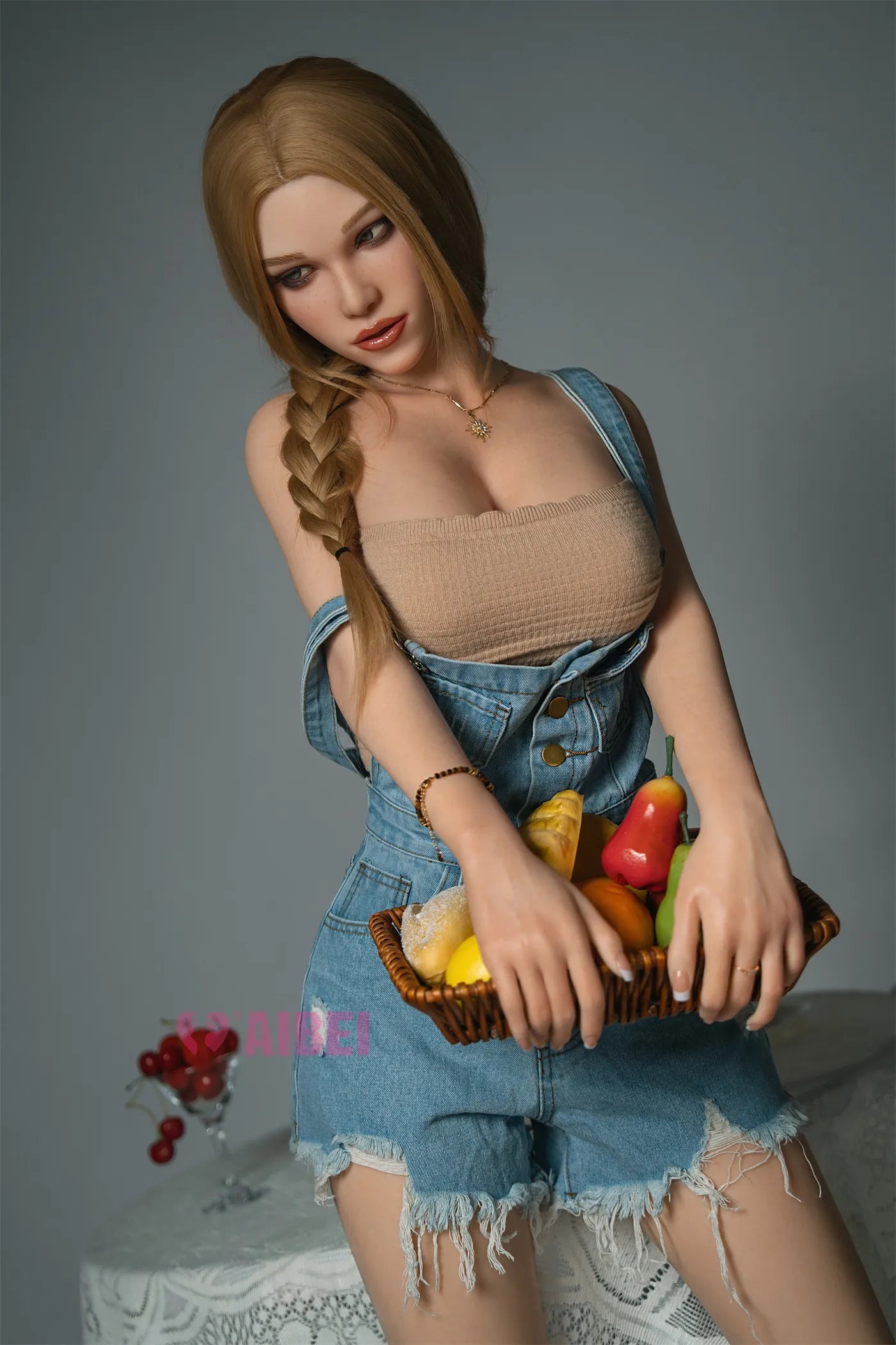 AIBEI | 158cm/5ft2 F Cup Alluring Exotic Blonde ROS Head Silicone Sex Doll #AB23 - Aria
