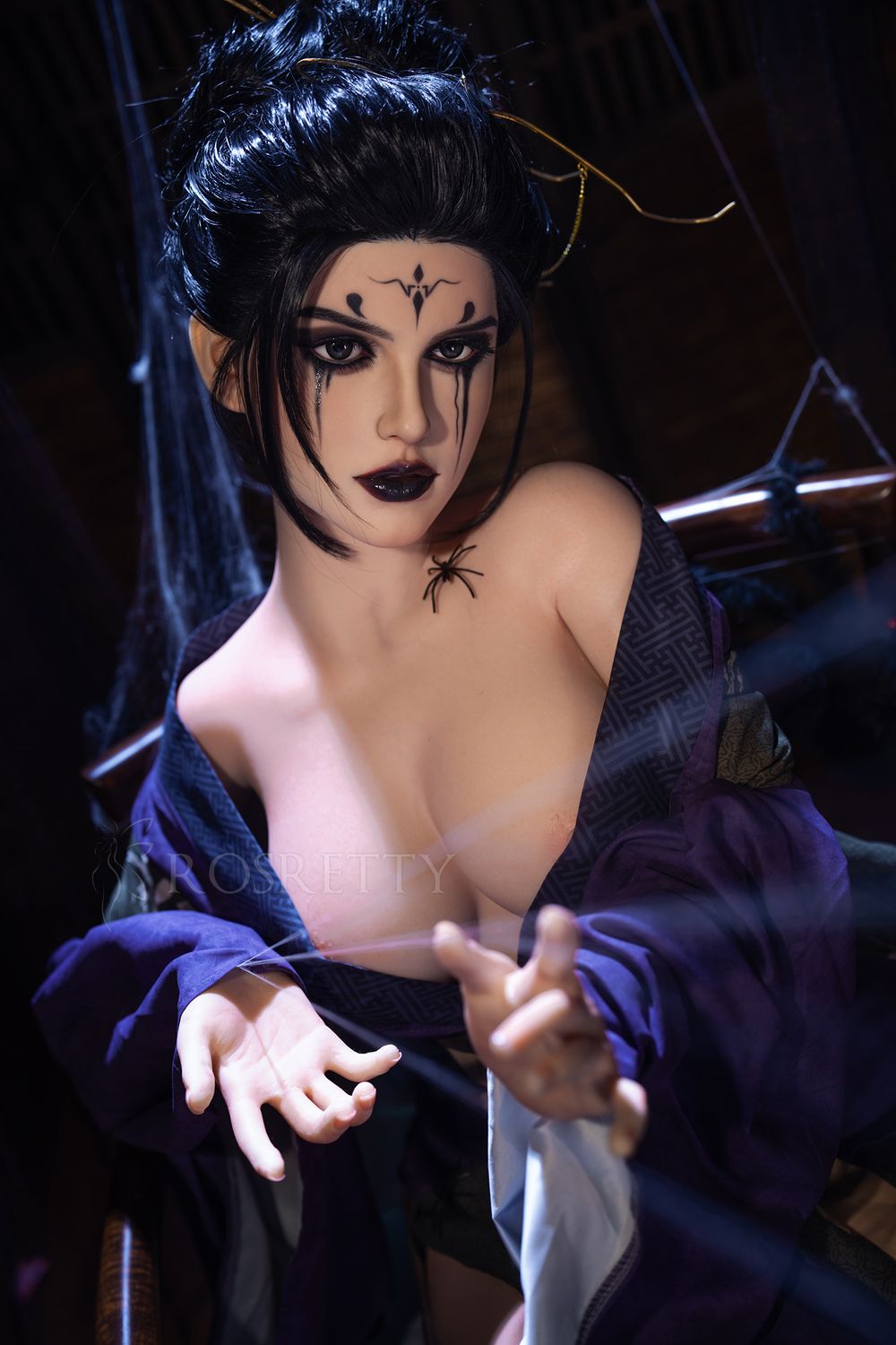 Rosretty |164cm/5ft5 Big Breasts Dark Series Realistic Silicone Sex Doll - Molly