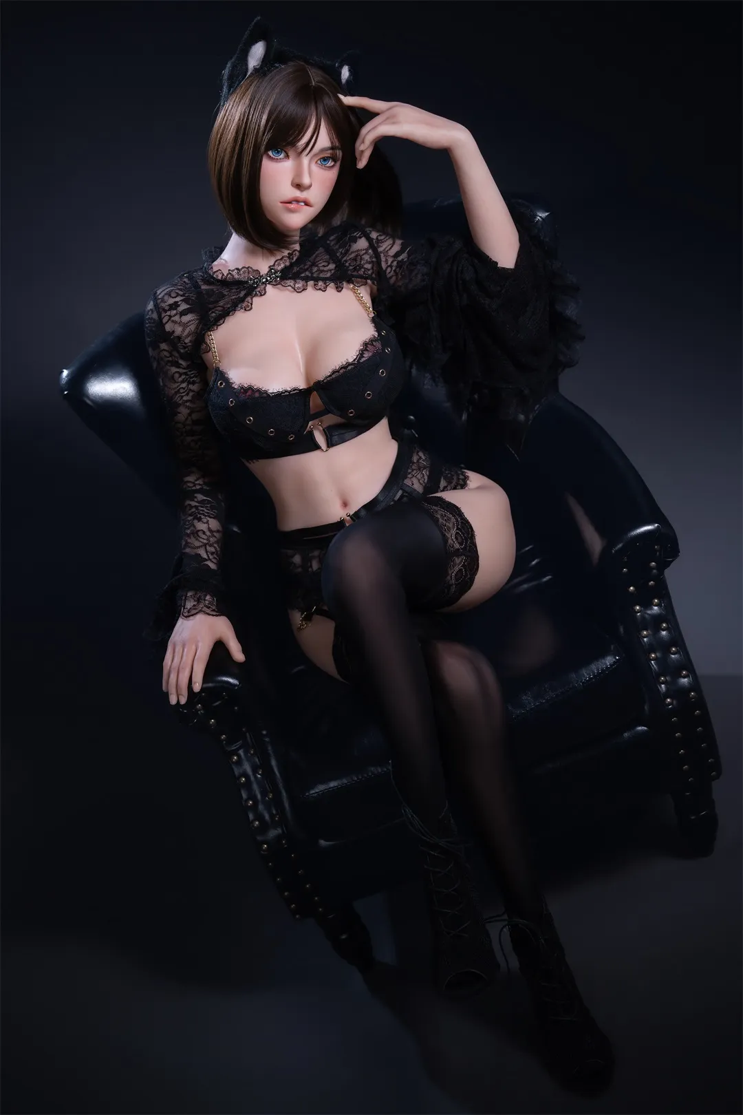 Top Fire | 158cm/5ft2 Seductive Catgirl BDSM Cosplay Realistic Silicone Sex Doll - Cassie