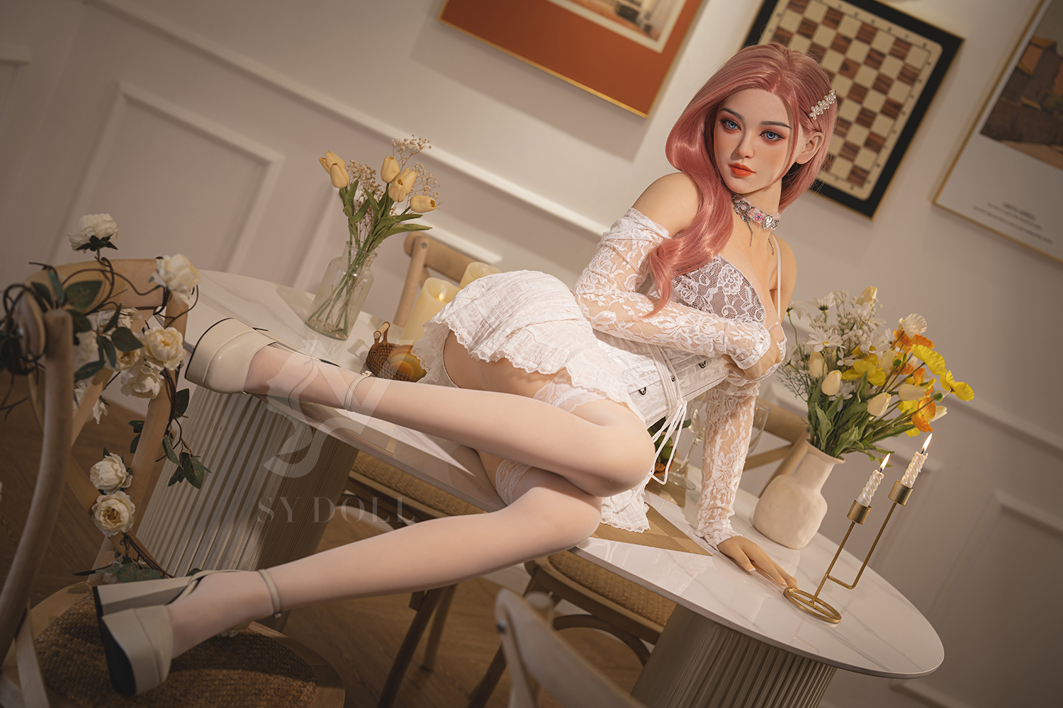 SY Doll | 160cm (5' 3")  Asian Sex Doll with Red Hair - Ashley-DreamLoveDoll