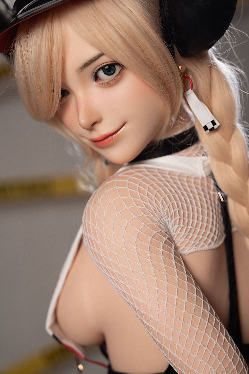 Rosretty | 164cm/5ft5 Big Breasts Playful Blonde Grid Girl Realistic Full Silicone Sex Doll - Liz
