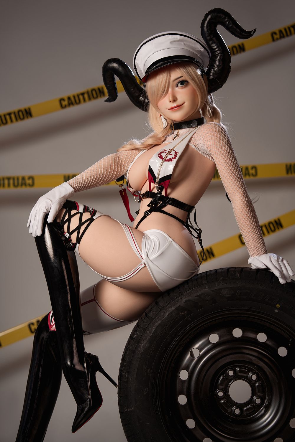 Rosretty | 164cm/5ft5 Big Breasts Playful Blonde Grid Girl Realistic Full Silicone Sex Doll - Liz