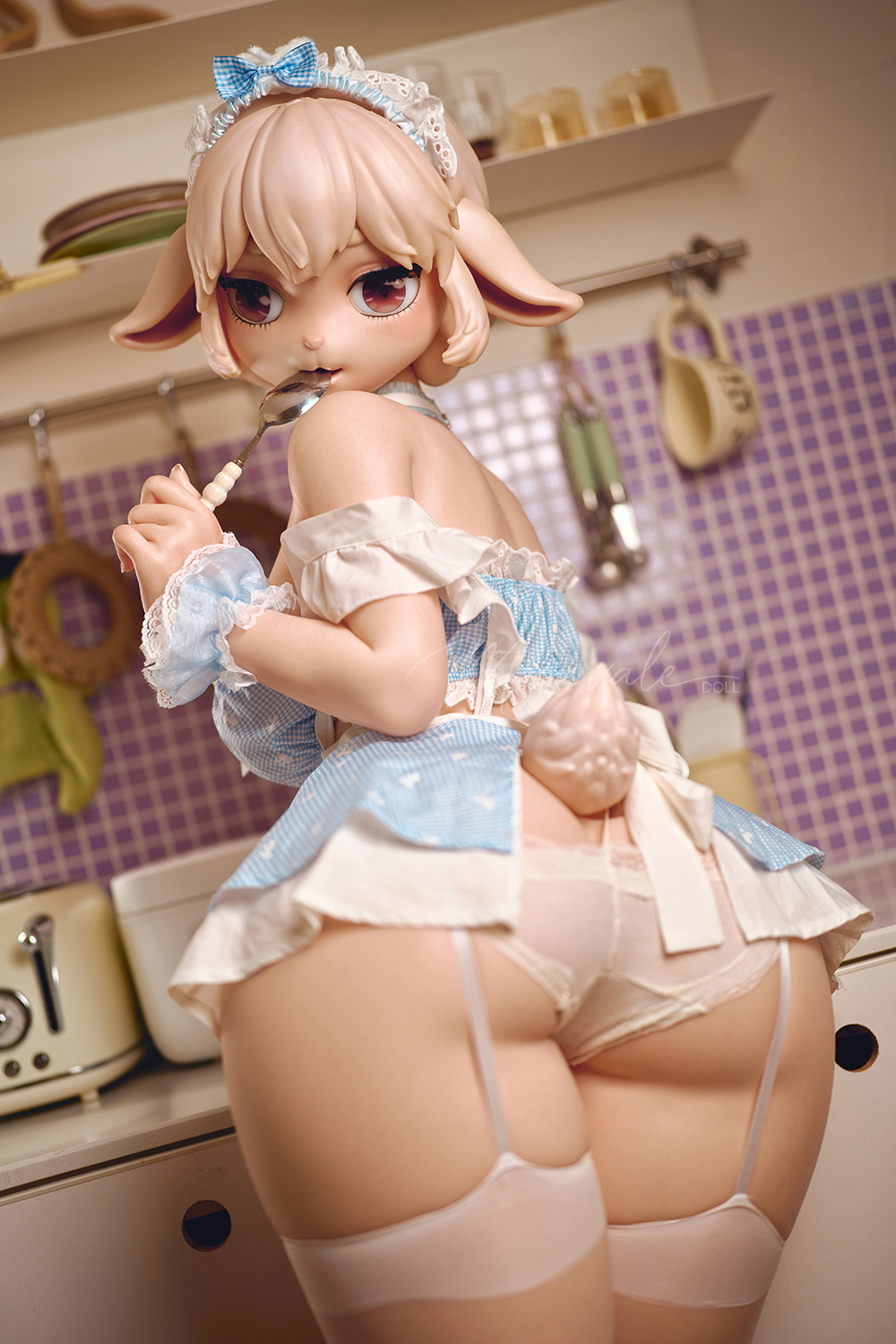 Moonvale Doll | 160cm/5ft3 Big Breasts Charming Lovely Sheep Anime Maid Furry Realistic Silicone Sex Doll - Aurelia