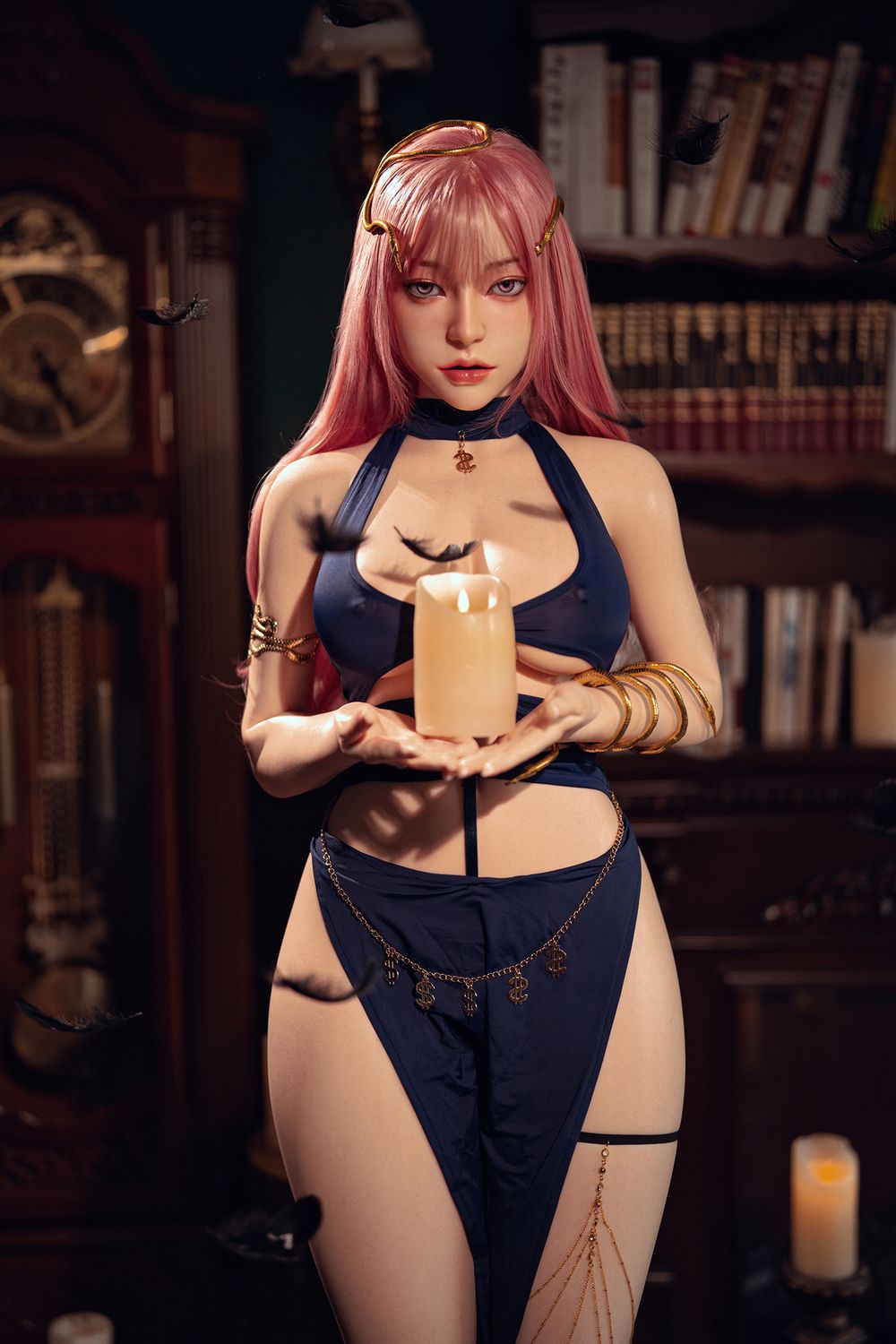 SY Doll | 164cm/5ft5 Big Breasts Alluring Pink-hair Sorceress Lifelike Full Silicone Sex Doll - Crystal