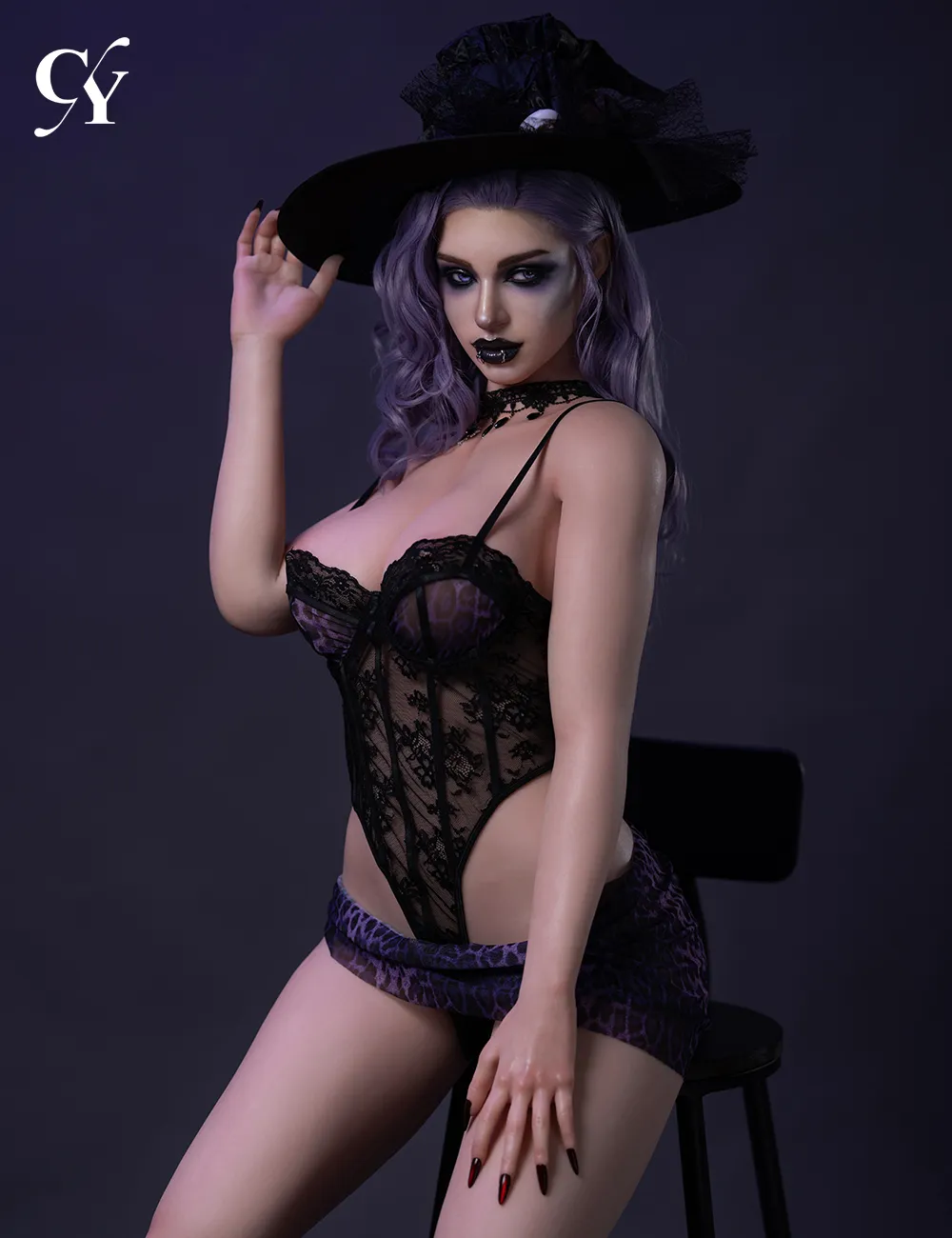 TOP-CY Doll | 176cm/5ft9 Big Breasts Halloween ROS Silicone Head Sex Doll - Elodie