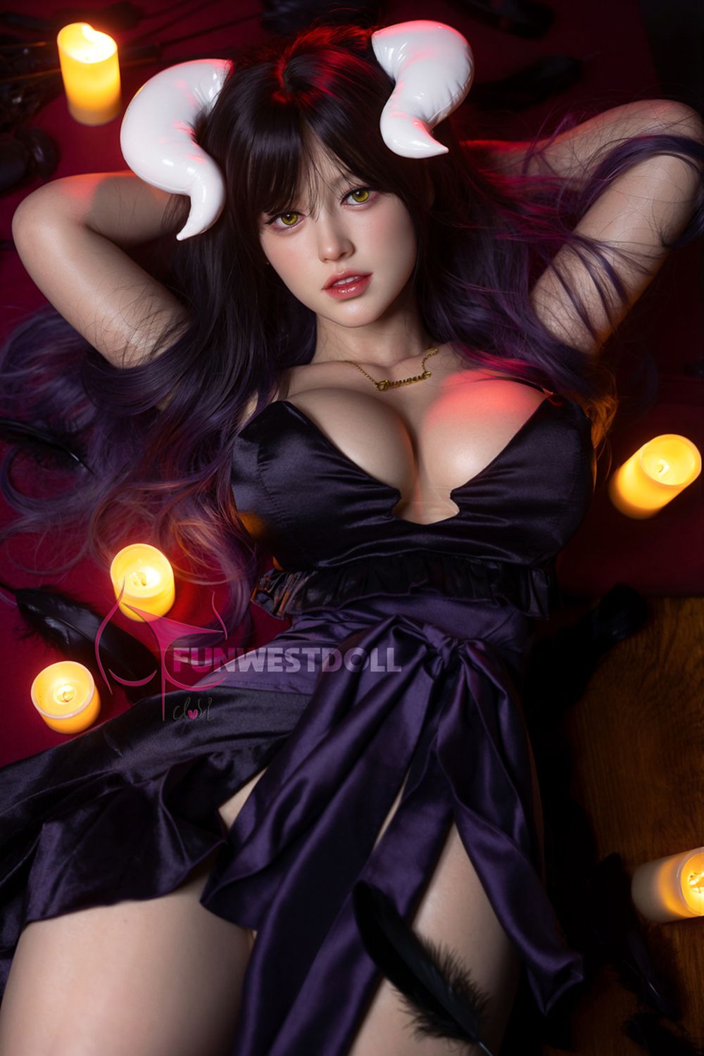FUNWEST® Chloe 160cm (5ft3) 035S# E Breasts Demonic Queen Silicone Sex Doll FSD005