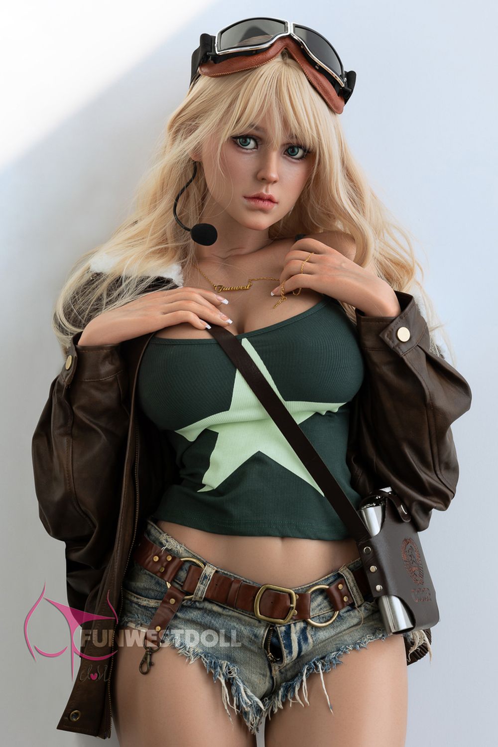 FUNWEST® Assos 157cm (5ft2) 030S# G Breasts Sultry Biker Girl Silicone Sex Doll FSD012