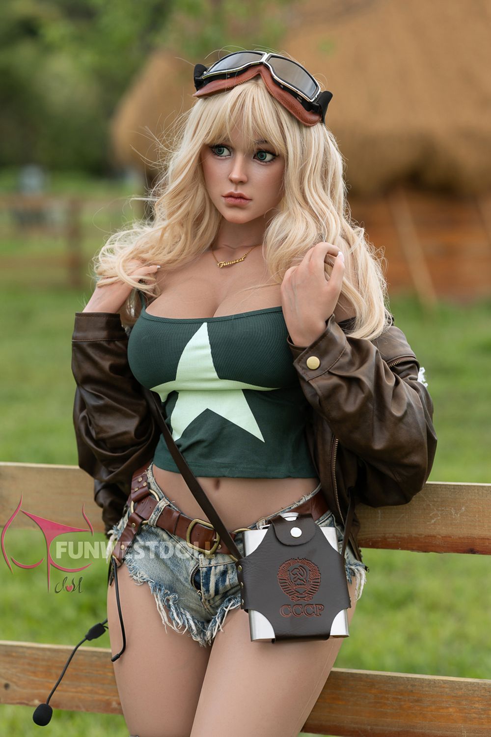 FUNWEST® Assos 157cm (5ft2) 030S# G Breasts Sultry Biker Girl Silicone Sex Doll FSD012