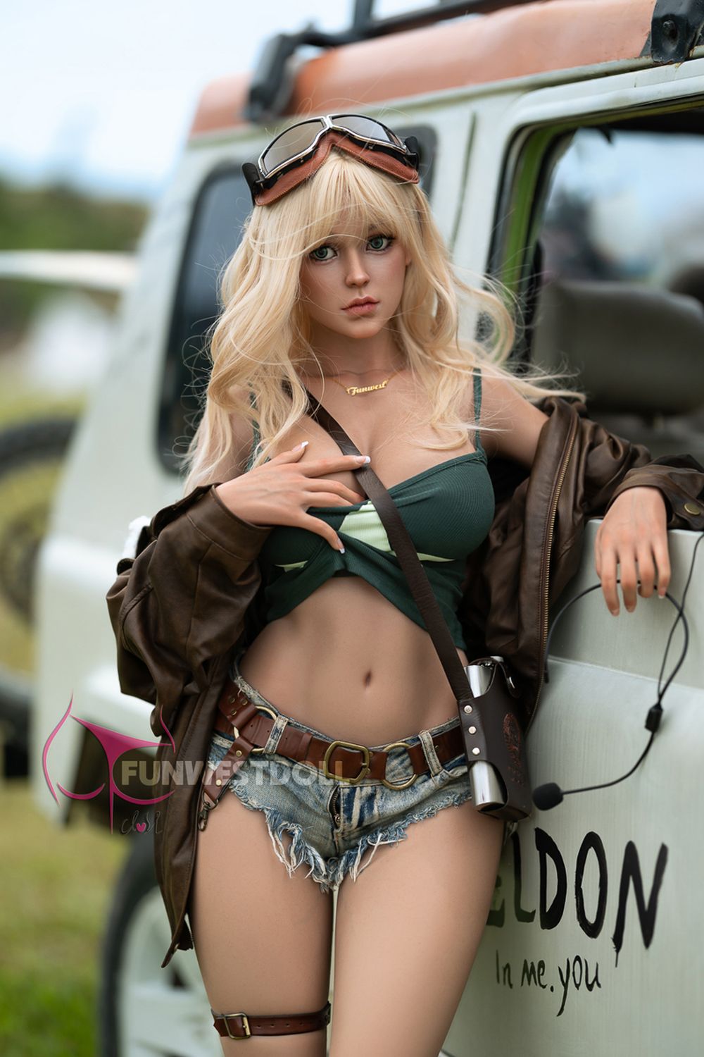 FUNWEST® Assos 157cm (5ft2) 030S# G Breasts Sultry Biker Girl Silicone Sex Doll FSD012