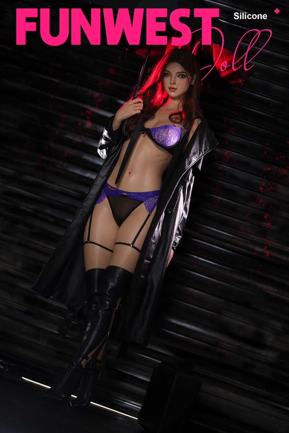 FUNWEST® Lexie 168cm (5ft6) 026S# D Breasts Seductive Femme Fatale Silicone Sex Doll FSD016