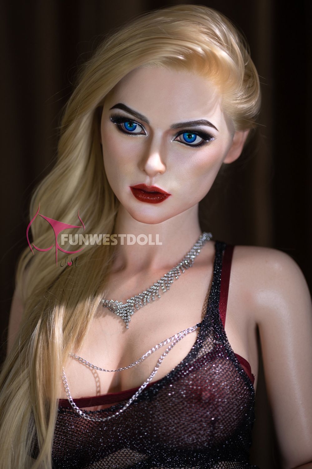 FUNWEST® Alexa 166cm (5ft5) 045S# F Breasts Sultry Blonde Silicone Sex Doll FSD019
