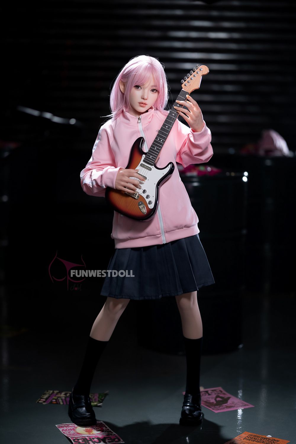 FUNWEST® Nika 152cm (5ft) 053S# D Breasts Asian Anime Sweet Silicone Sex Doll FSD034