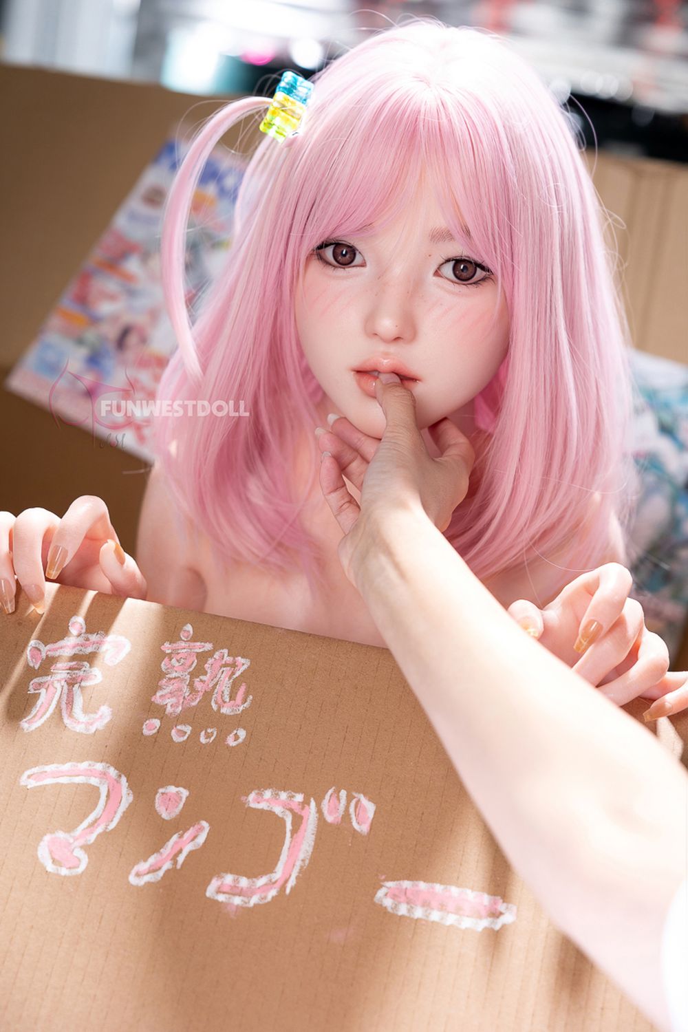 FUNWEST® Nika 152cm (5ft) 053S# D Breasts Asian Anime Sweet Silicone Sex Doll FSD034