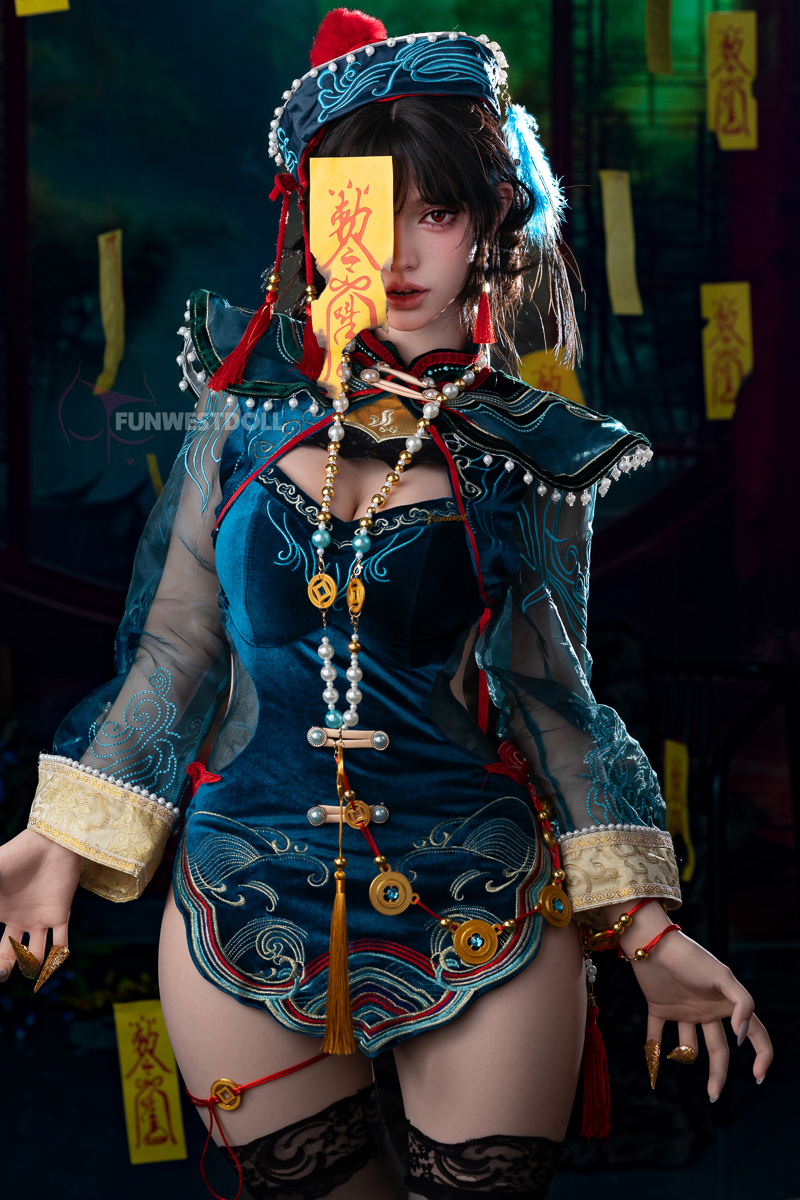 FUNWEST® Mira 159cm(5ft3) 064SJ# F Breasts Halloween Jiangshi Girl Silicone Sex Doll FSD056