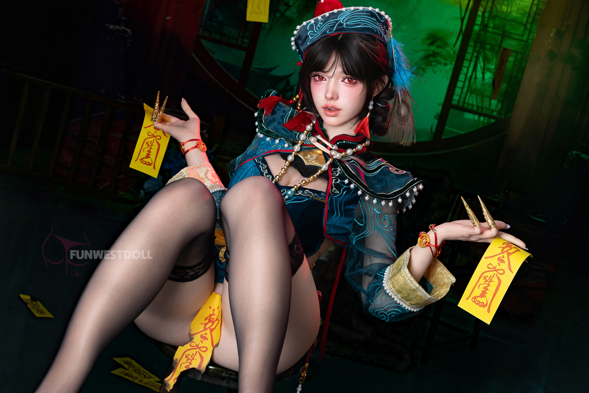 FUNWEST® Mira 159cm(5ft3) 064SJ# F Breasts Halloween Jiangshi Girl Silicone Sex Doll FSD056