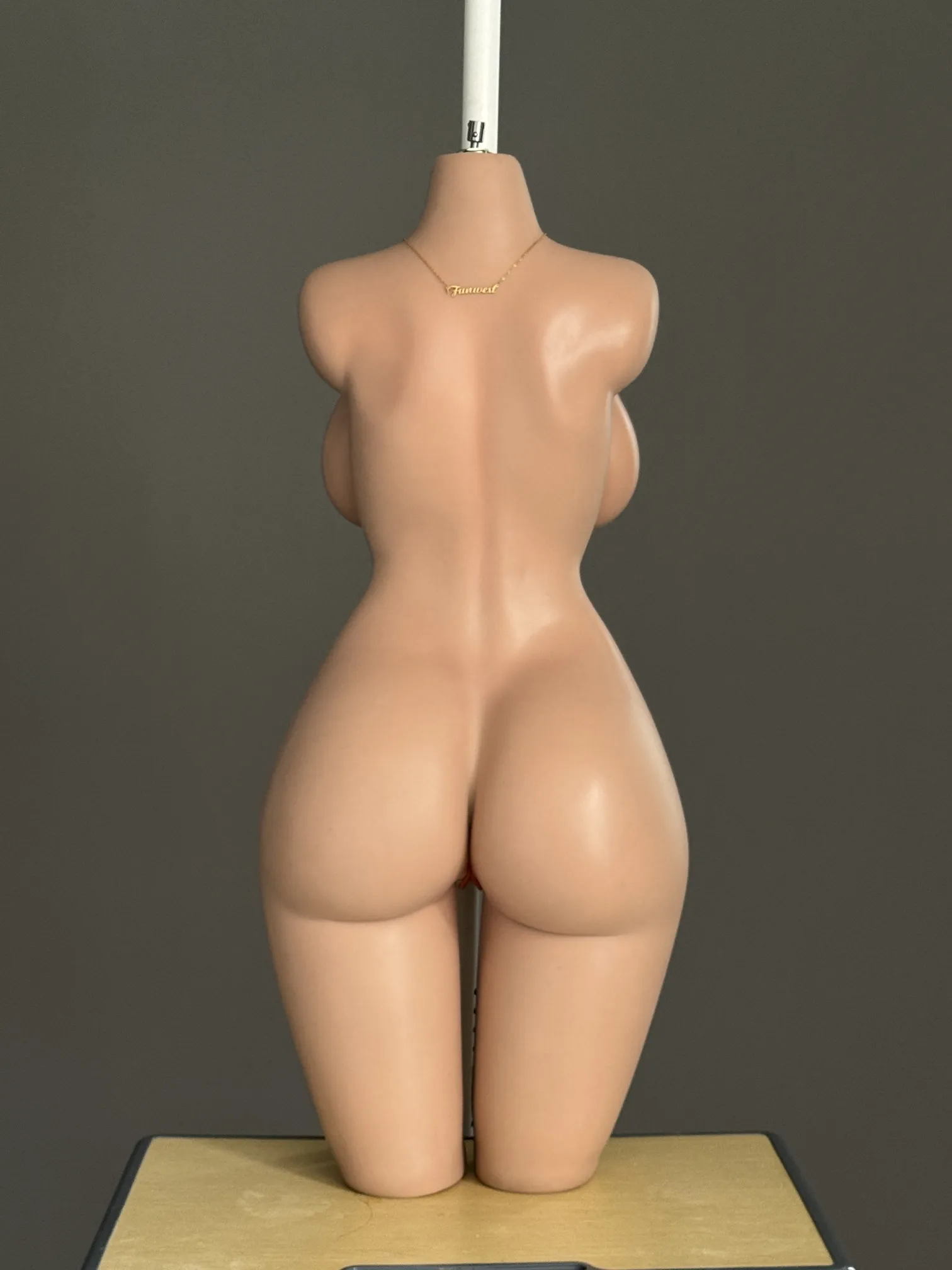 FUNWEST® Lyra 103cm (3ft5) 054S# G Breasts Alluring Wild Blonde Freckled Beauty Silicone Sex Doll Torso for Men
