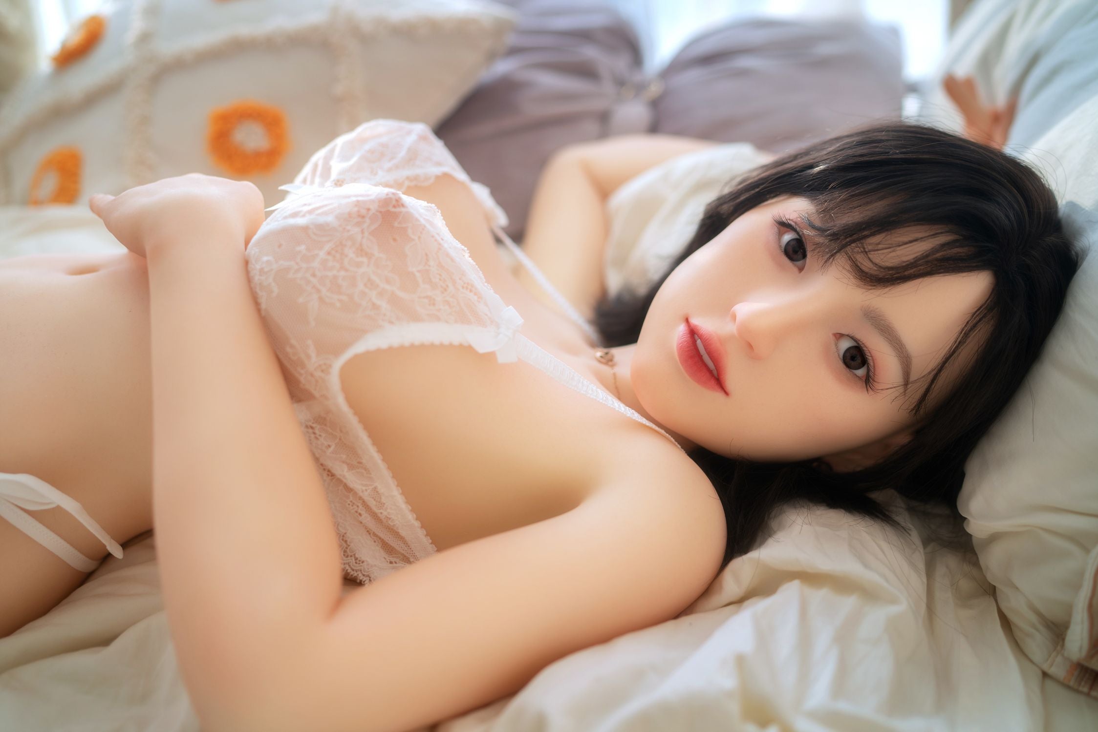 ZELEX® Julia 165cm (5.4') GE110#-1 F-CUP Silicone Head+TPE Body (NO.2858)-DreamLoveDoll