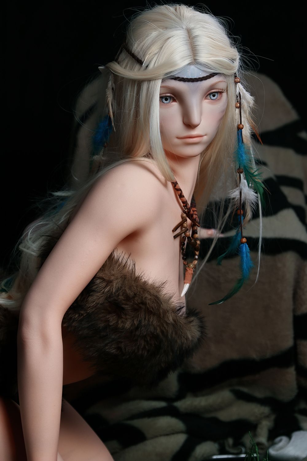 SY Doll | 170cm/5ft6 Small Breasts Charming Blonde Slim Jungle Huntress Realistic Full Silicone Sex Doll - Vexara