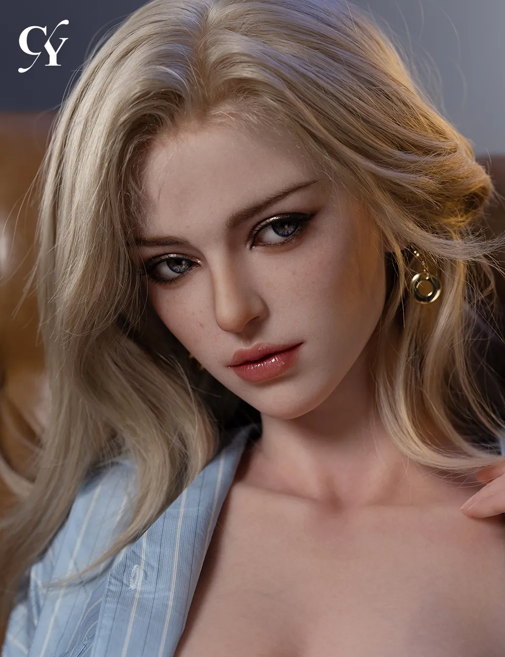 TOP-CY Doll | 168cm/5ft6 Big Breasts ROS Head Blonde Sex Doll - Isabella