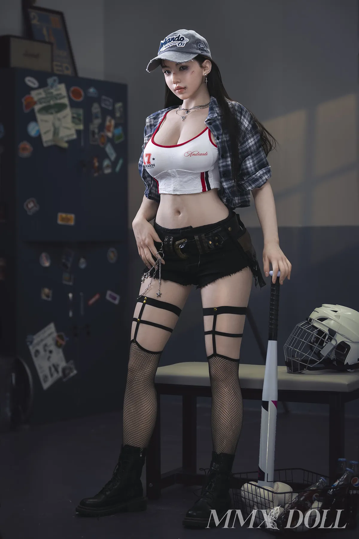 MMX Doll | 163cm/5ft4 Big Breasts Alluring Vintage Street-style Bad Girl Realistic Silicone Sex Doll - MengTing