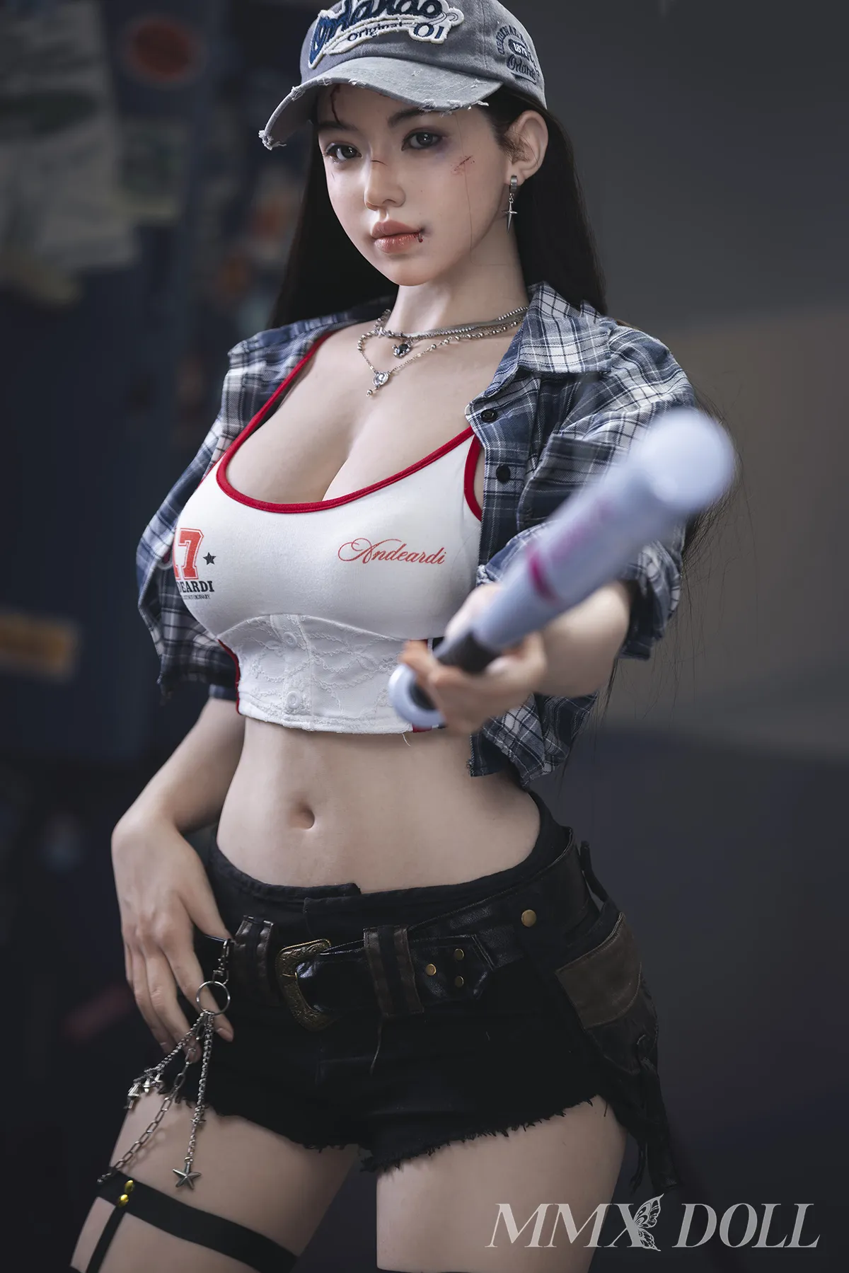 MMX Doll | 163cm/5ft4 Big Breasts Alluring Vintage Street-style Bad Girl Realistic Silicone Sex Doll - MengTing