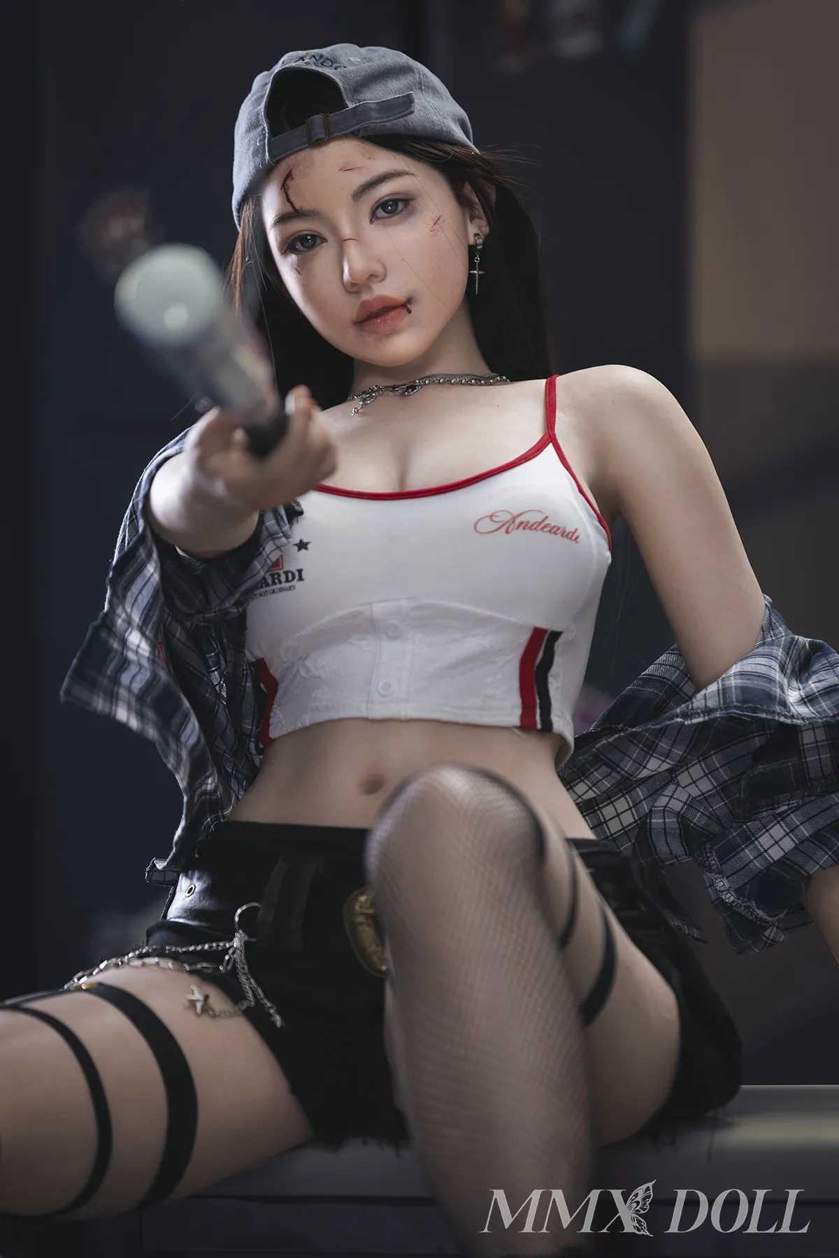 MMX Doll | 163cm/5ft4 Big Breasts Alluring Vintage Street-style Bad Girl Realistic Silicone Sex Doll - MengTing