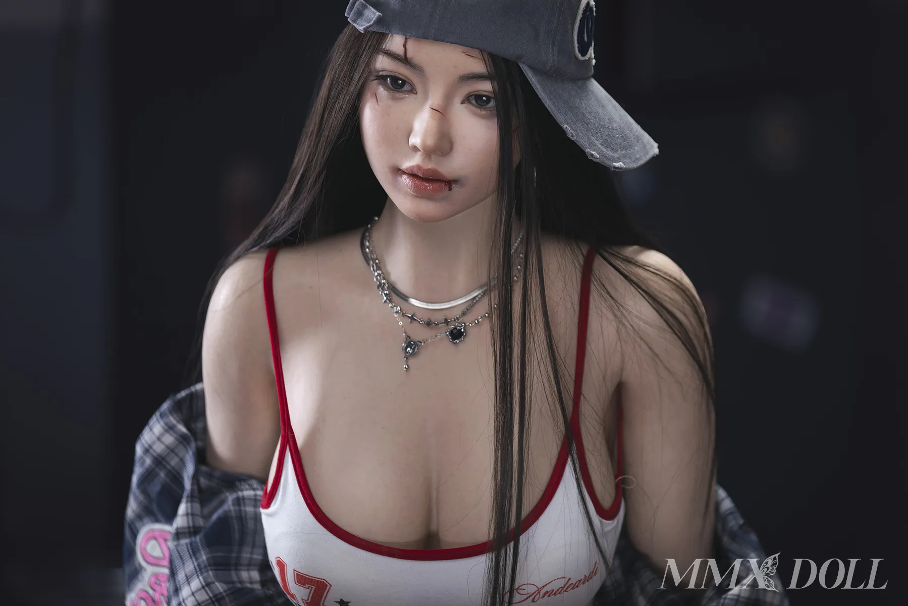 MMX Doll | 163cm/5ft4 Big Breasts Alluring Vintage Street-style Bad Girl Realistic Silicone Sex Doll - MengTing
