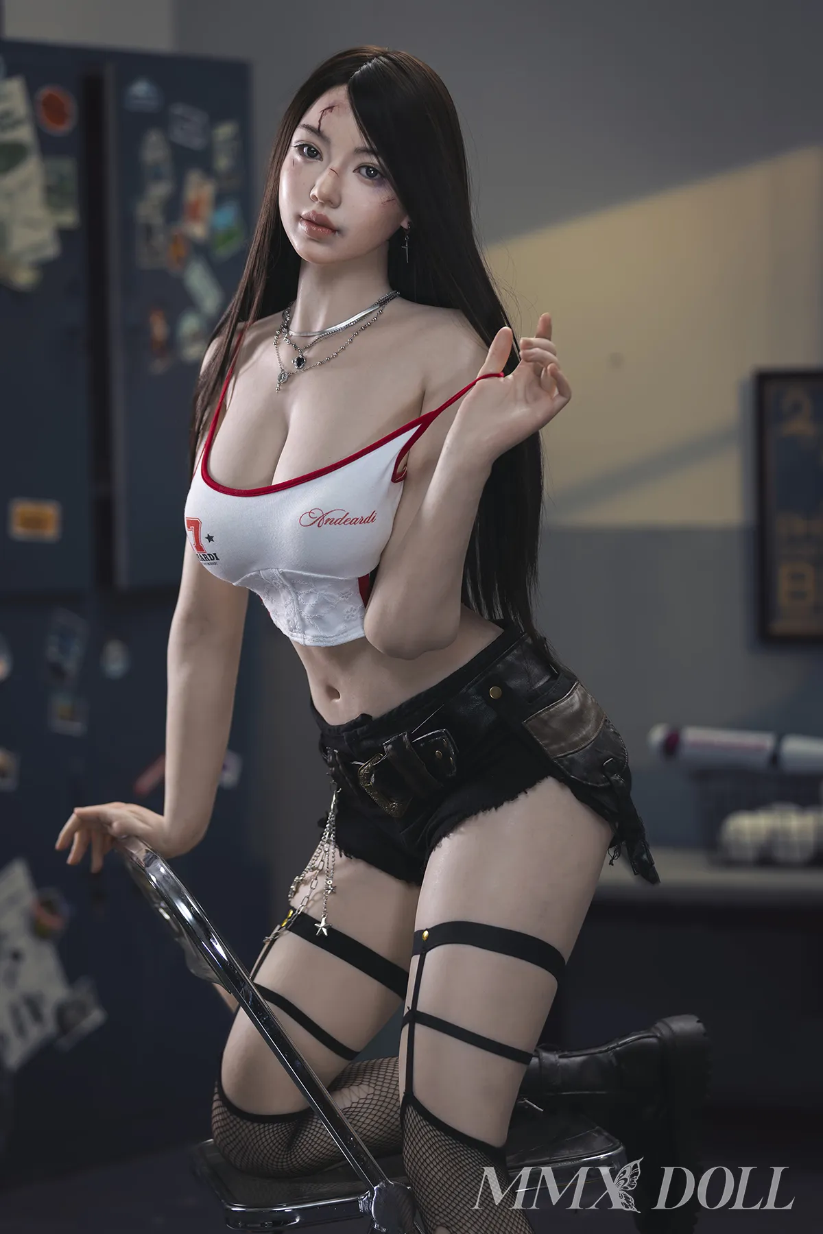 MMX Doll | 163cm/5ft4 Big Breasts Alluring Vintage Street-style Bad Girl Realistic Silicone Sex Doll - MengTing