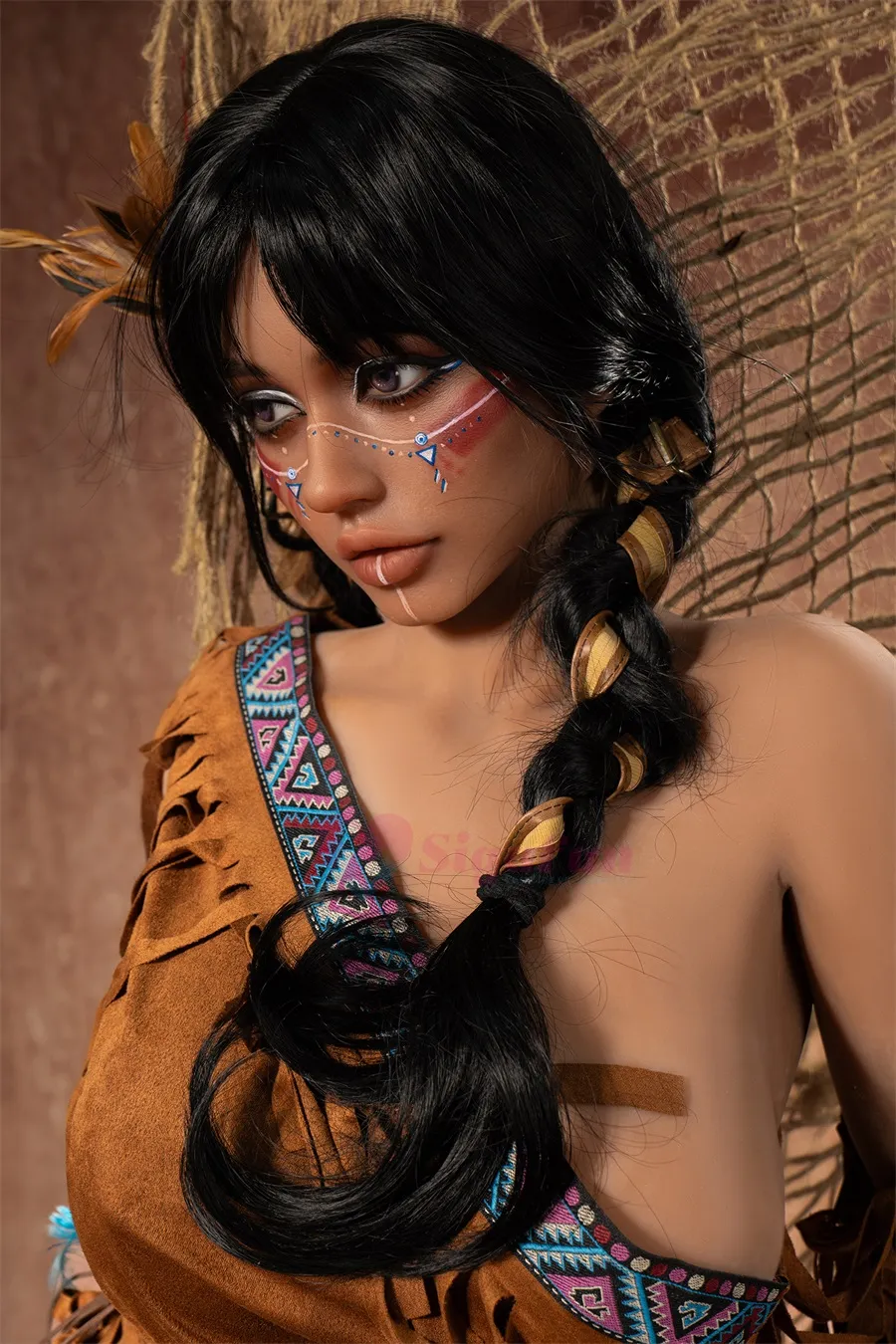 Sigafun | 159cm/5ft3 Silicone Head STPE Sex Doll SG3-3 Dark Tanned - Ada (In Stock US)