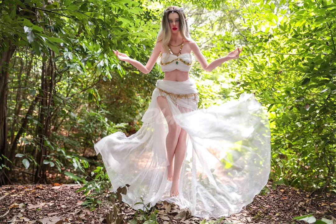 Climax Doll | 157cm/5ft2 Small Breasts Seductive Elf Cosplay Realistic Full Silicone Sex Doll - Athena