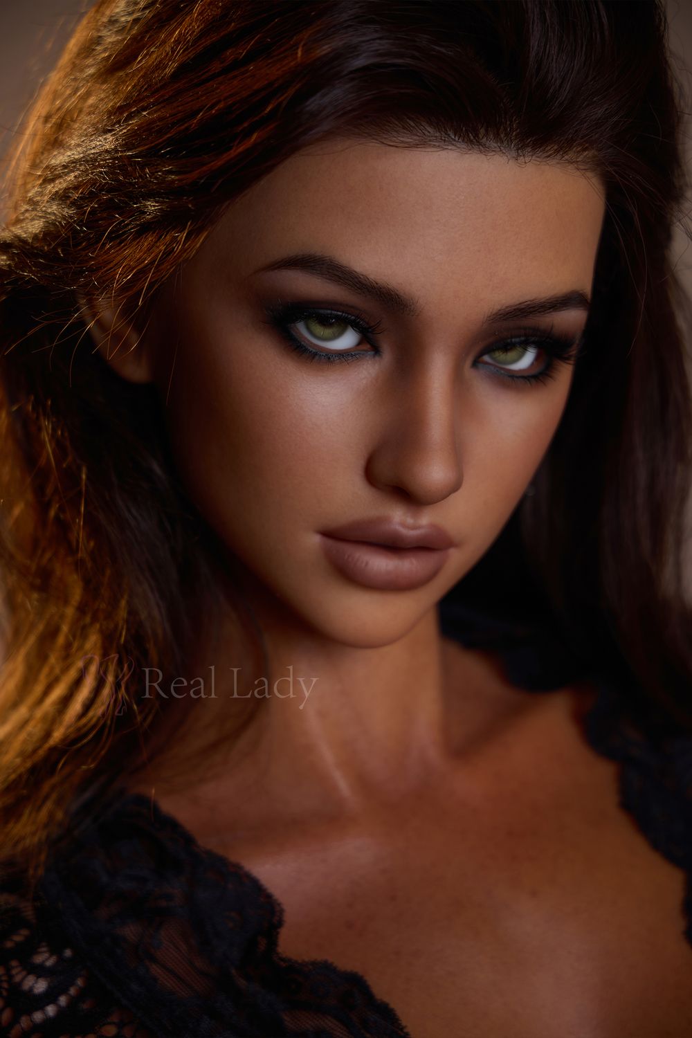 Real Lady | 150cm/4ft11 Sultry European Luxury Brunette Silicone Sex Doll - Lena