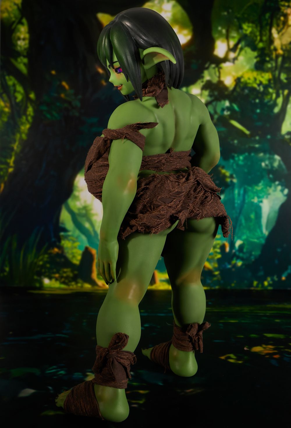 Climax Doll | Si70cm/2ft3 Huge Breasts Anime Orc Green Skin Realistic Full Silicone Sex Toy - GB Zarga Green