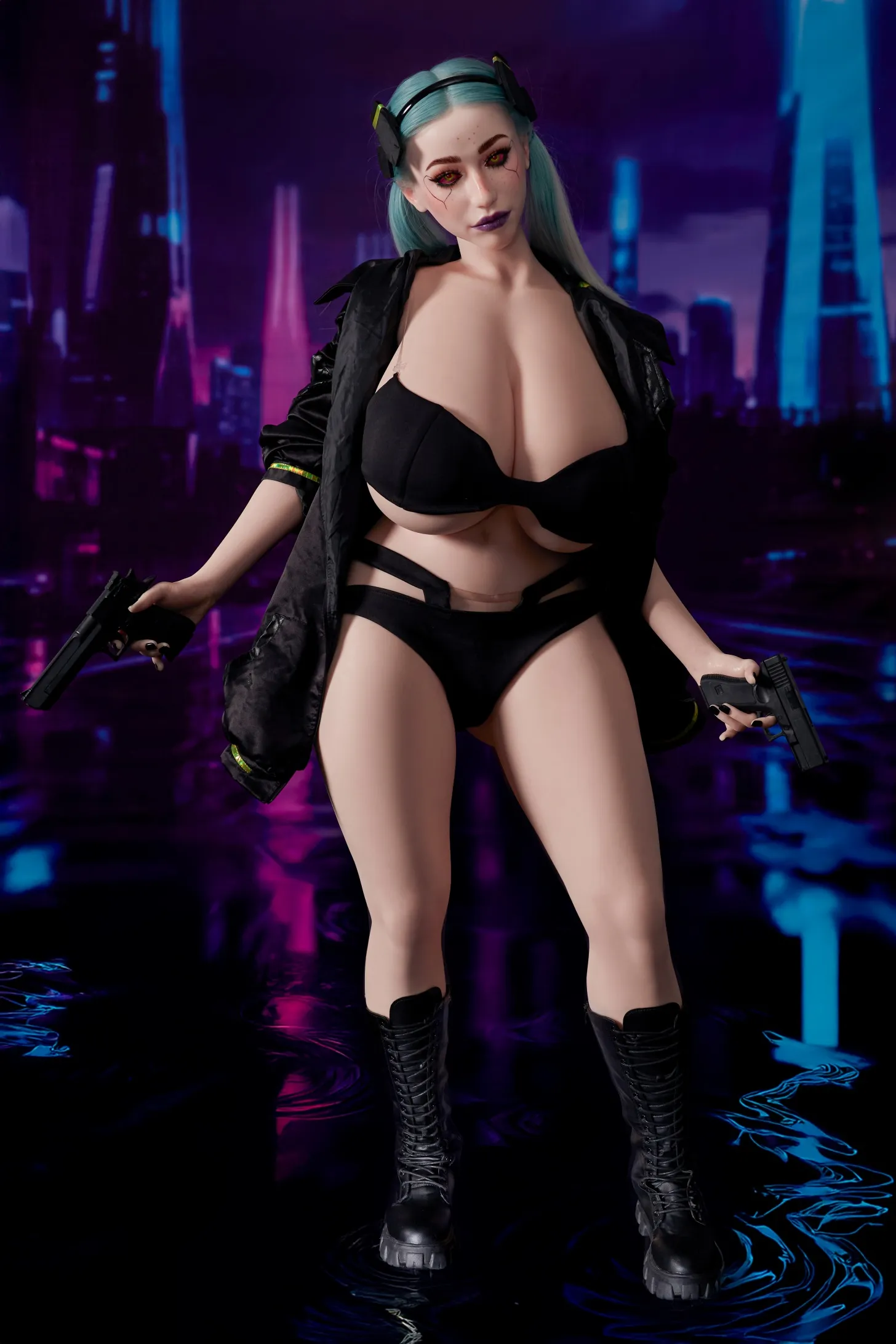 Climax Doll | 161cm/5ft3 Huge Breasts Seductive Cyberpunk Anime Hottie Cosplay Realistic Full Silicone Sex Doll – Tasha 