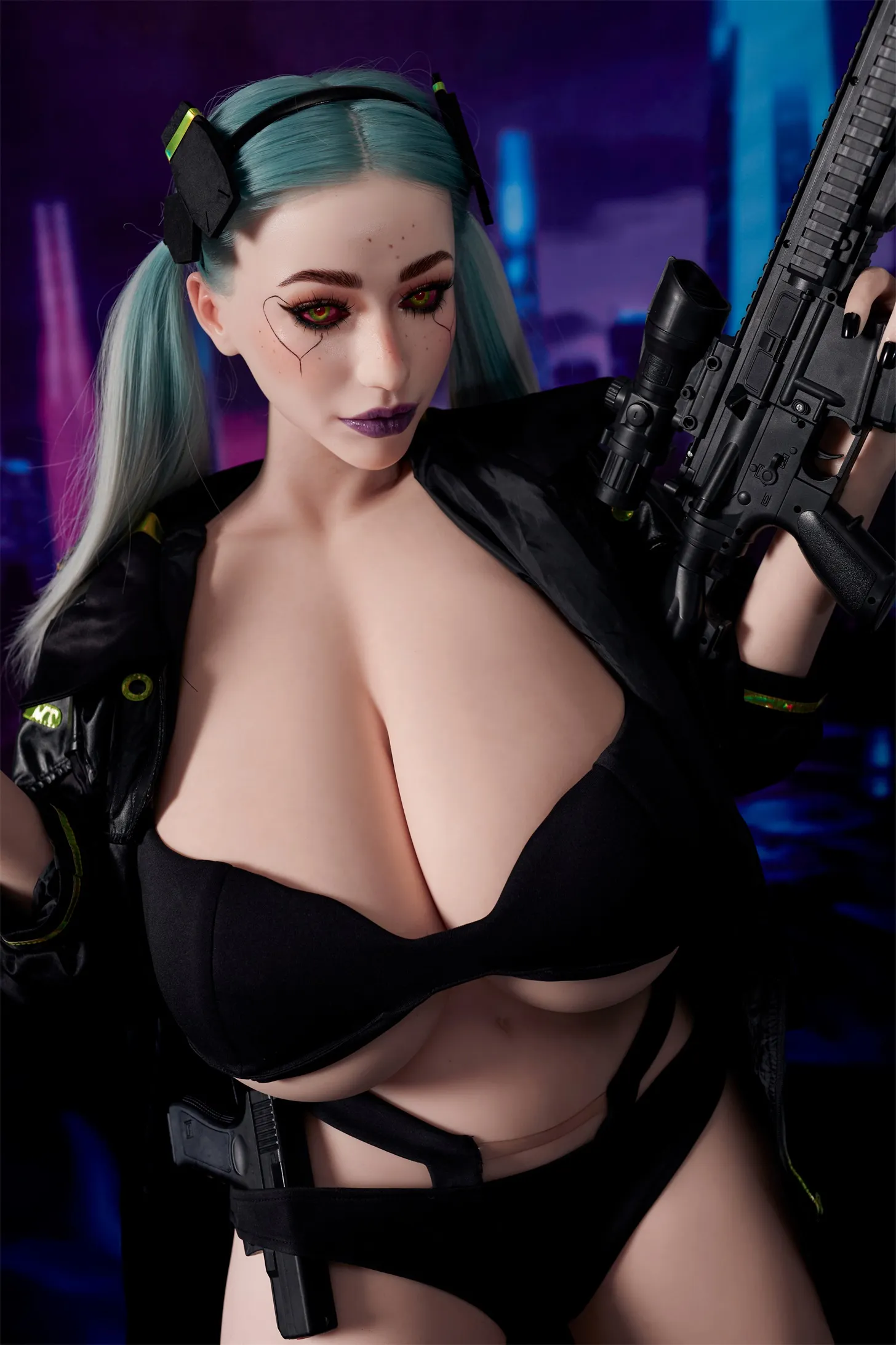 Climax Doll | 161cm/5ft3 Huge Breasts Seductive Cyberpunk Anime Hottie Cosplay Realistic Full Silicone Sex Doll – Tasha 