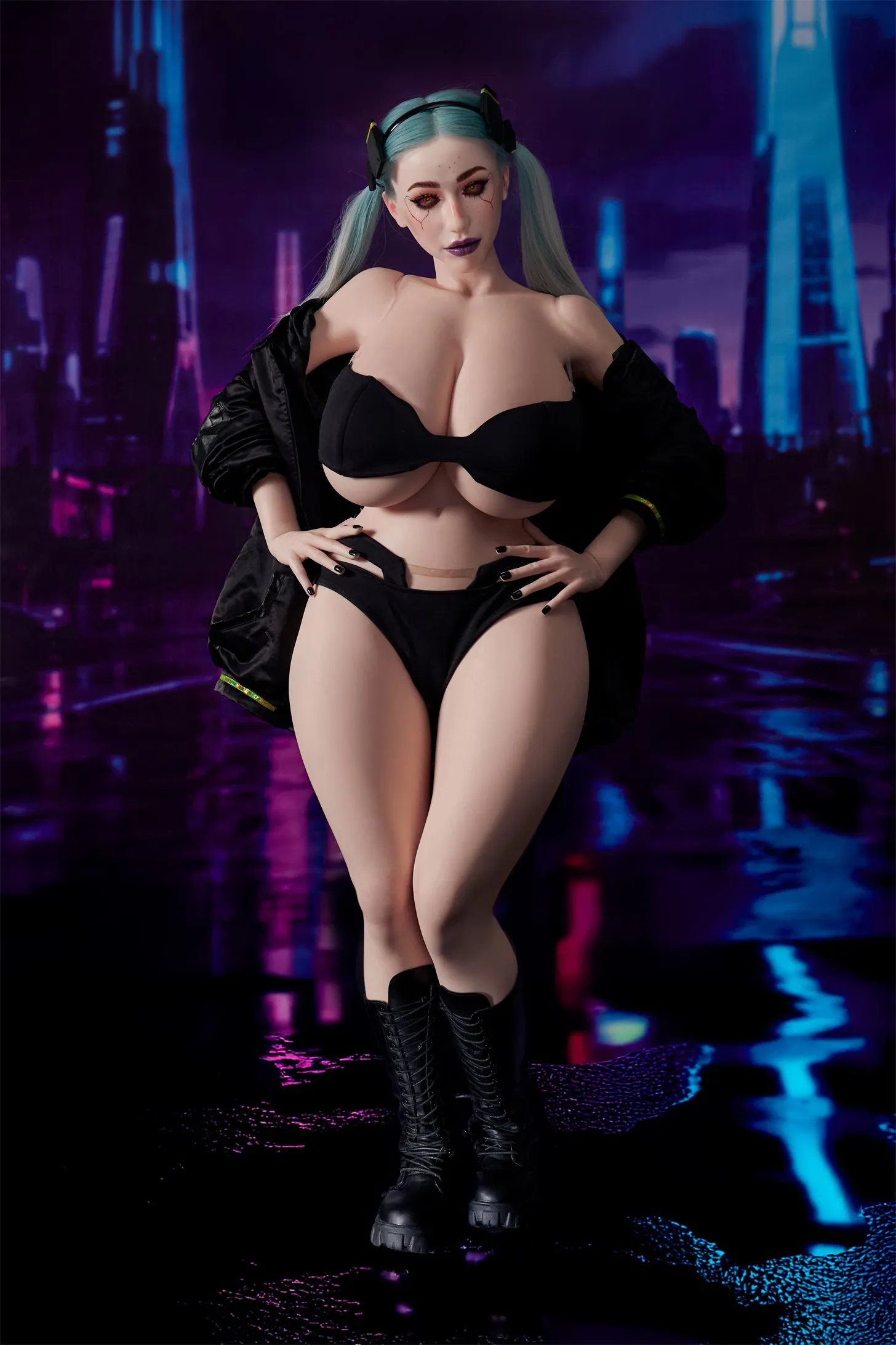 Climax Doll | 161cm/5ft3 Huge Breasts Seductive Cyberpunk Anime Hottie Cosplay Realistic Full Silicone Sex Doll – Tasha 