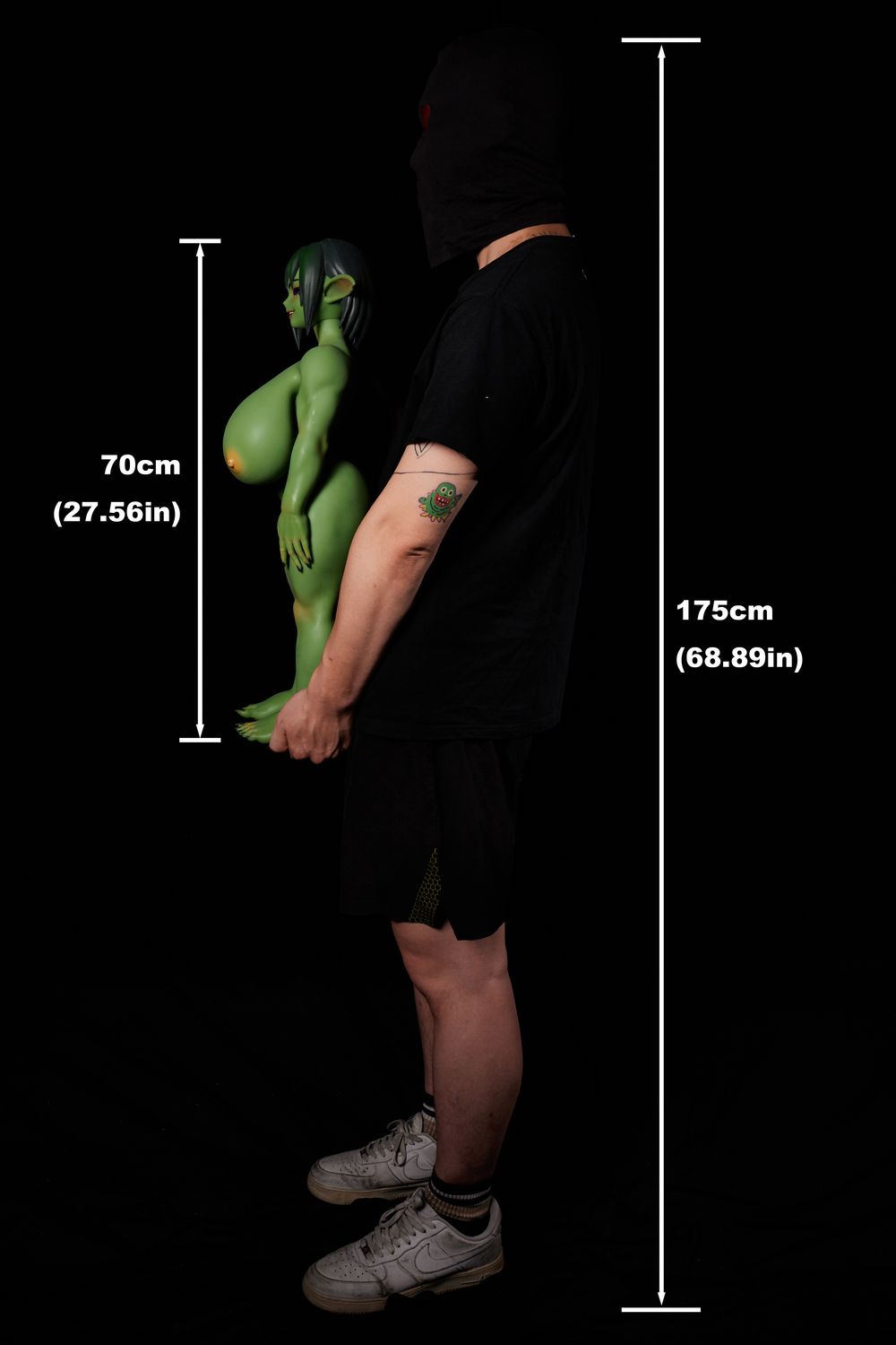 Climax Doll | Si70cm/2ft3 Huge Breasts Anime Orc Green Skin Realistic Full Silicone Sex Toy - GB Zarga Green