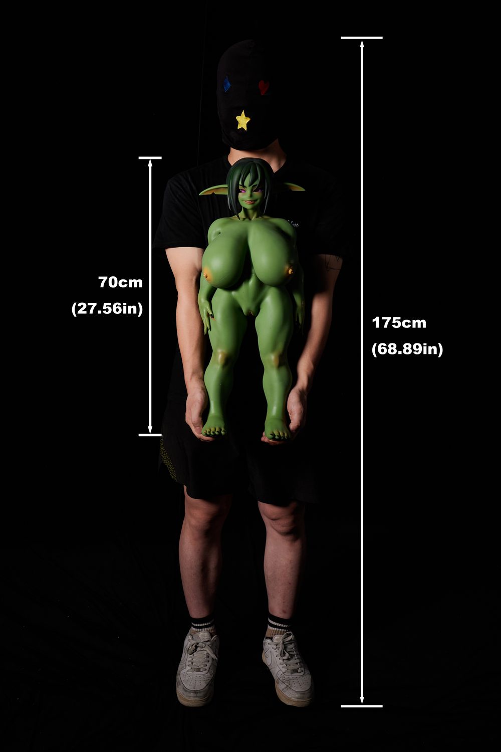 Climax Doll | Si70cm/2ft3 Huge Breasts Anime Orc Green Skin Realistic Full Silicone Sex Toy - GB Zarga Green