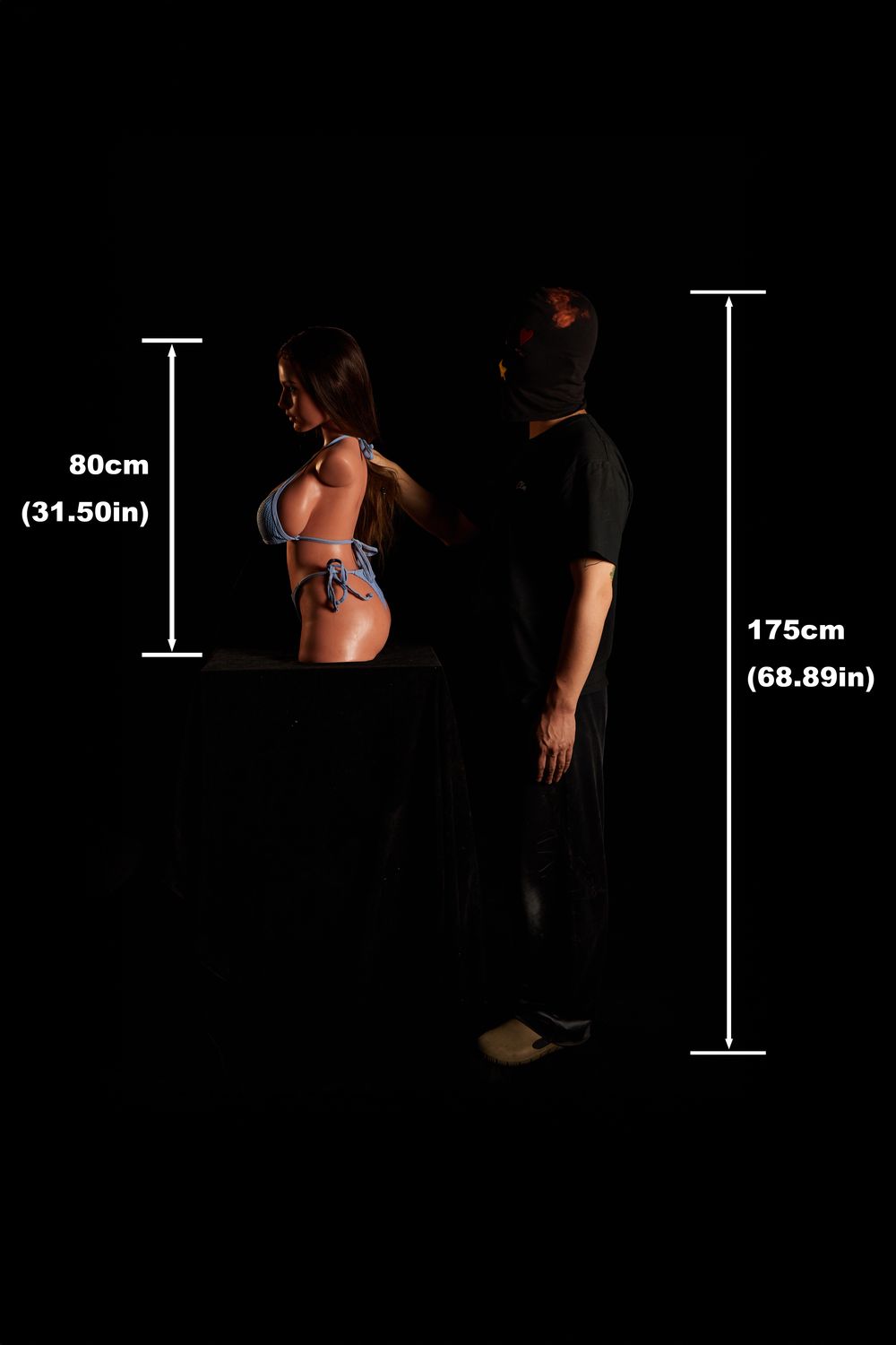 Climax Doll | ULW 80cm/2ft6 Big Breasts Dark Glamour Realistic Silicone Torso Sex 664# - Eliza