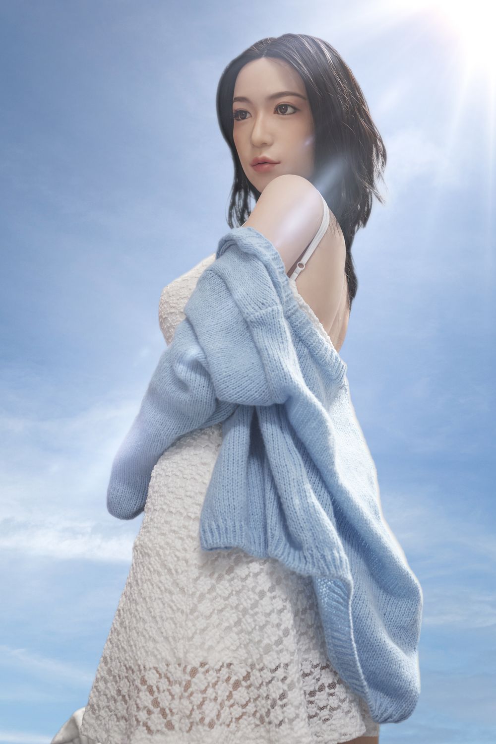 Climax Doll | ULW SiY158cm/5ft2 Small Breasts Asian Sweet Realistic Silicone Sex Doll - Mayu