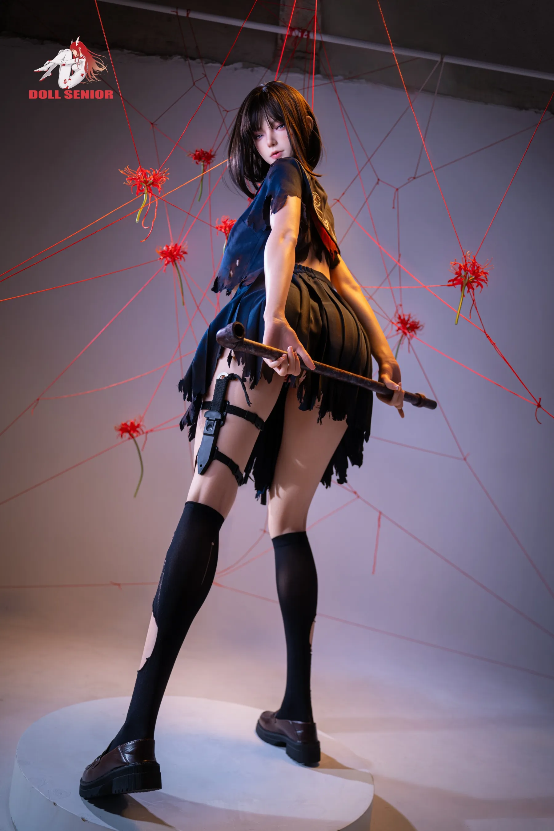 Doll Senior | 175cm/5ft9 Huge Breasts Seductive Dark Gothic Japanese Schoolgirl Silicone Sex Doll - Capricorn