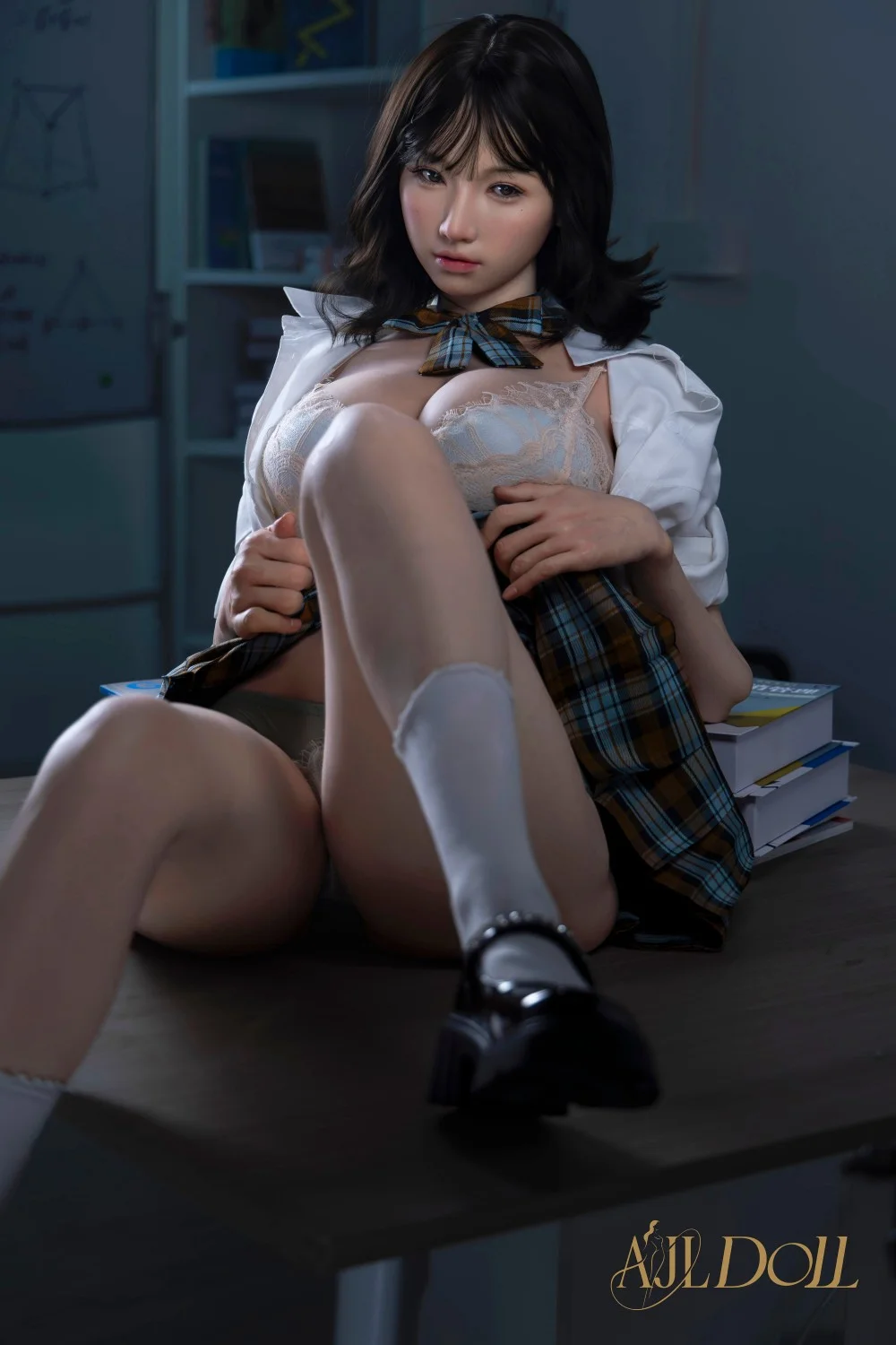 AJL Doll | 164cm/5ft4 Big Breasts Alluring Innocent JK Uniform Cosplay Realistic Silicone Sex Doll - JiaYi