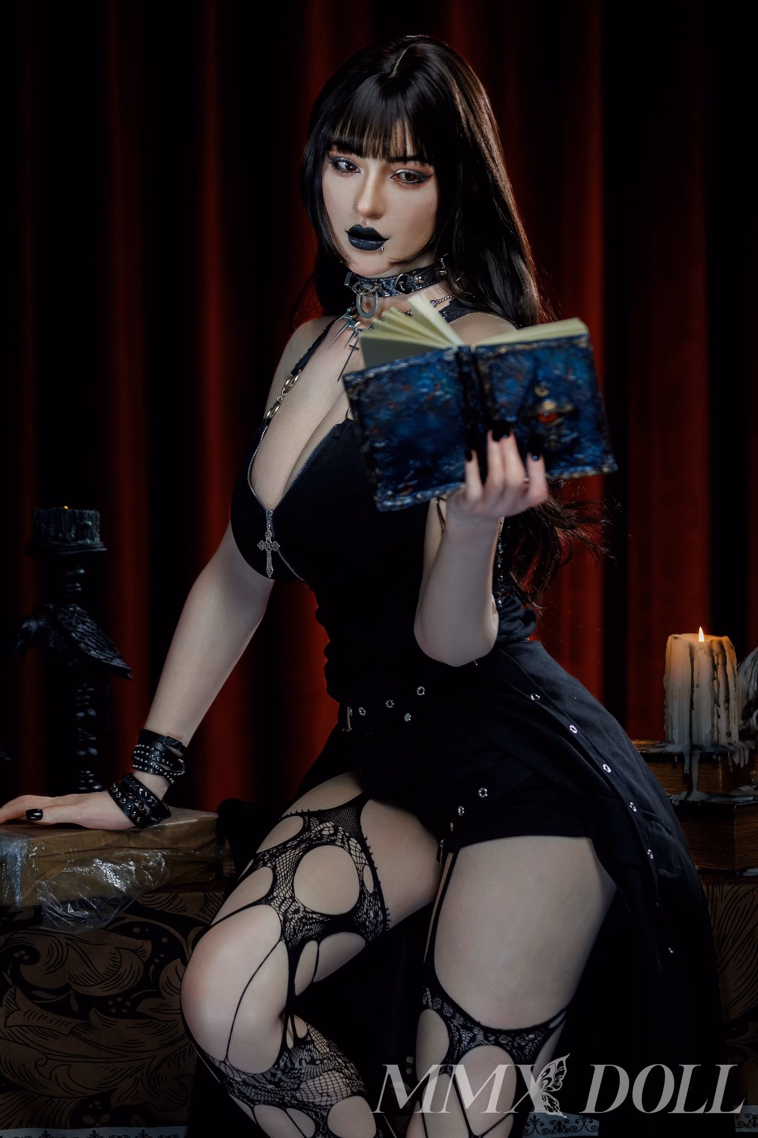 MMX Doll | 164cm/5ft4 Big Breasts Seductive Dark Gothic-style Realistic Silicone Sex Doll - Monica