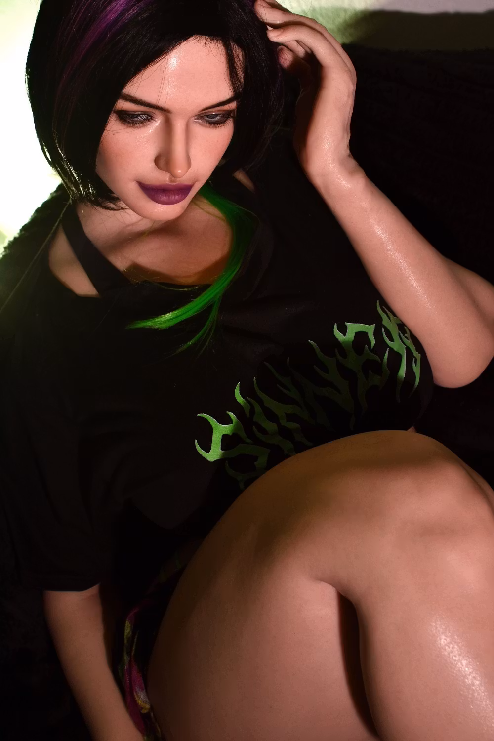 MMX Doll | 168cm/5ft6 Huge Breasts Seductive Cool Dark Punk Hottie Realistic Silicone Sex Doll - Luna