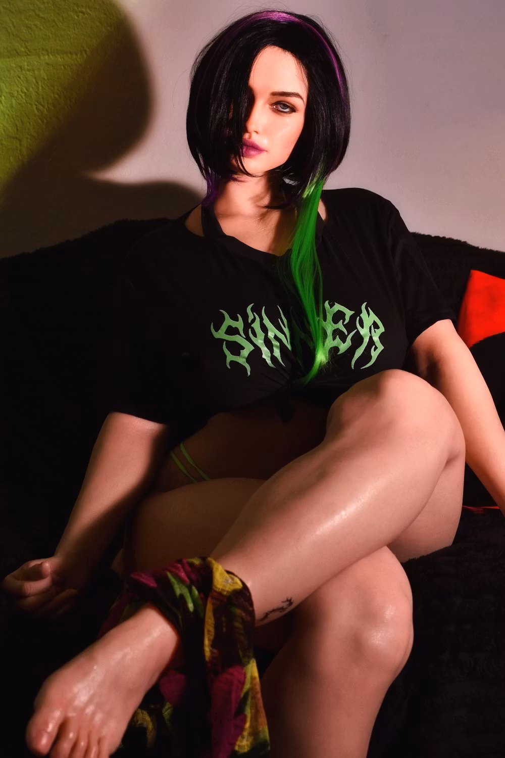 MMX Doll | 168cm/5ft6 Huge Breasts Seductive Cool Dark Punk Hottie Realistic Silicone Sex Doll - Luna
