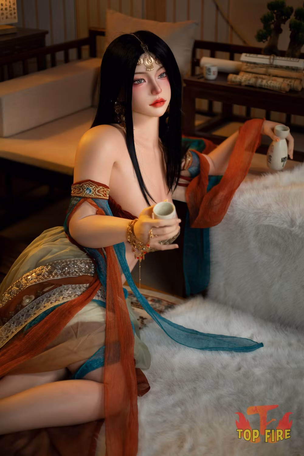 Top Fire | 160cm/5ft3 Alluring Exotic Oriental Beauty Realistic Silicone Sex Doll - Aria