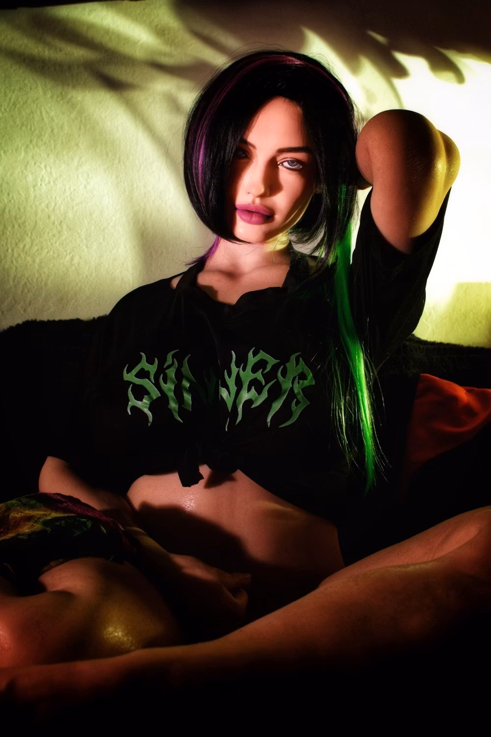 MMX Doll | 168cm/5ft6 Huge Breasts Seductive Cool Dark Punk Hottie Realistic Silicone Sex Doll - Luna