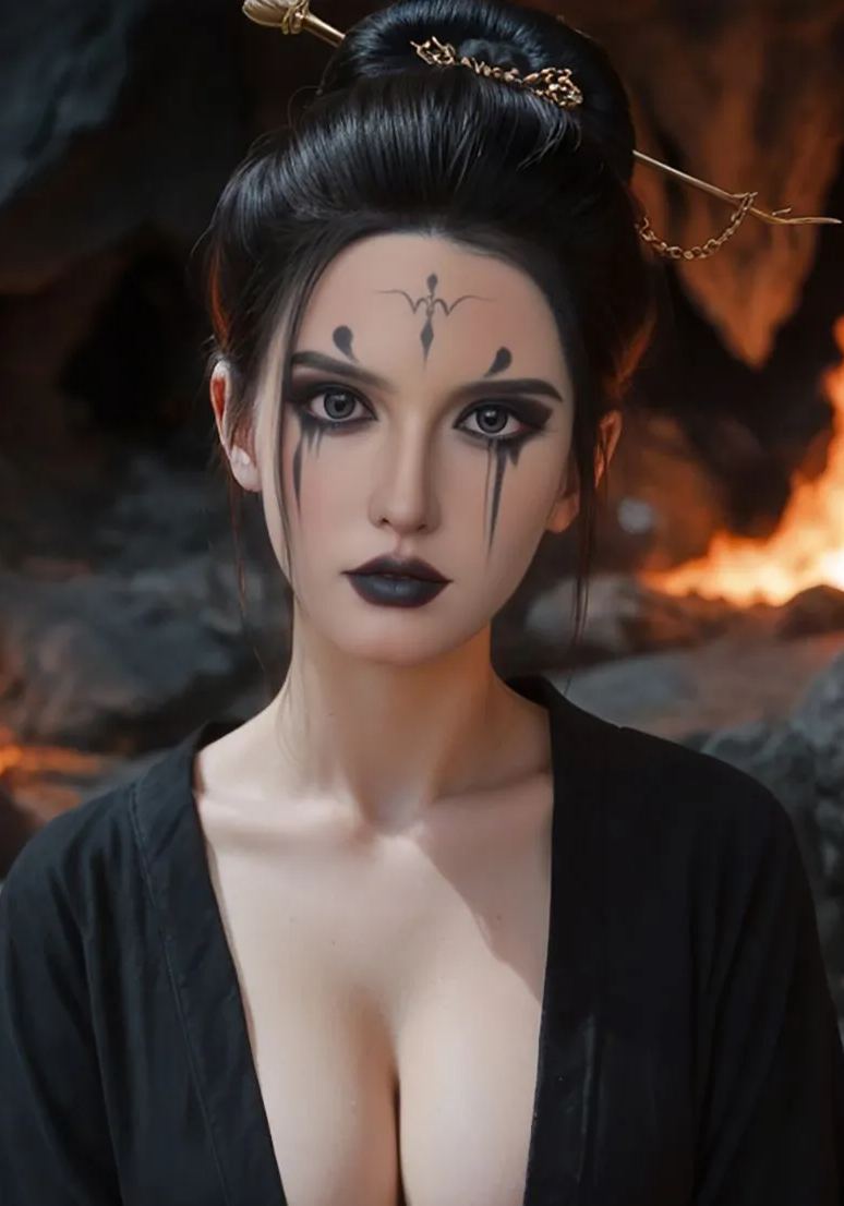 Rosretty |164cm/5ft5 Big Breasts Gothic-style Realistic Silicone Sex Doll - Hedwig