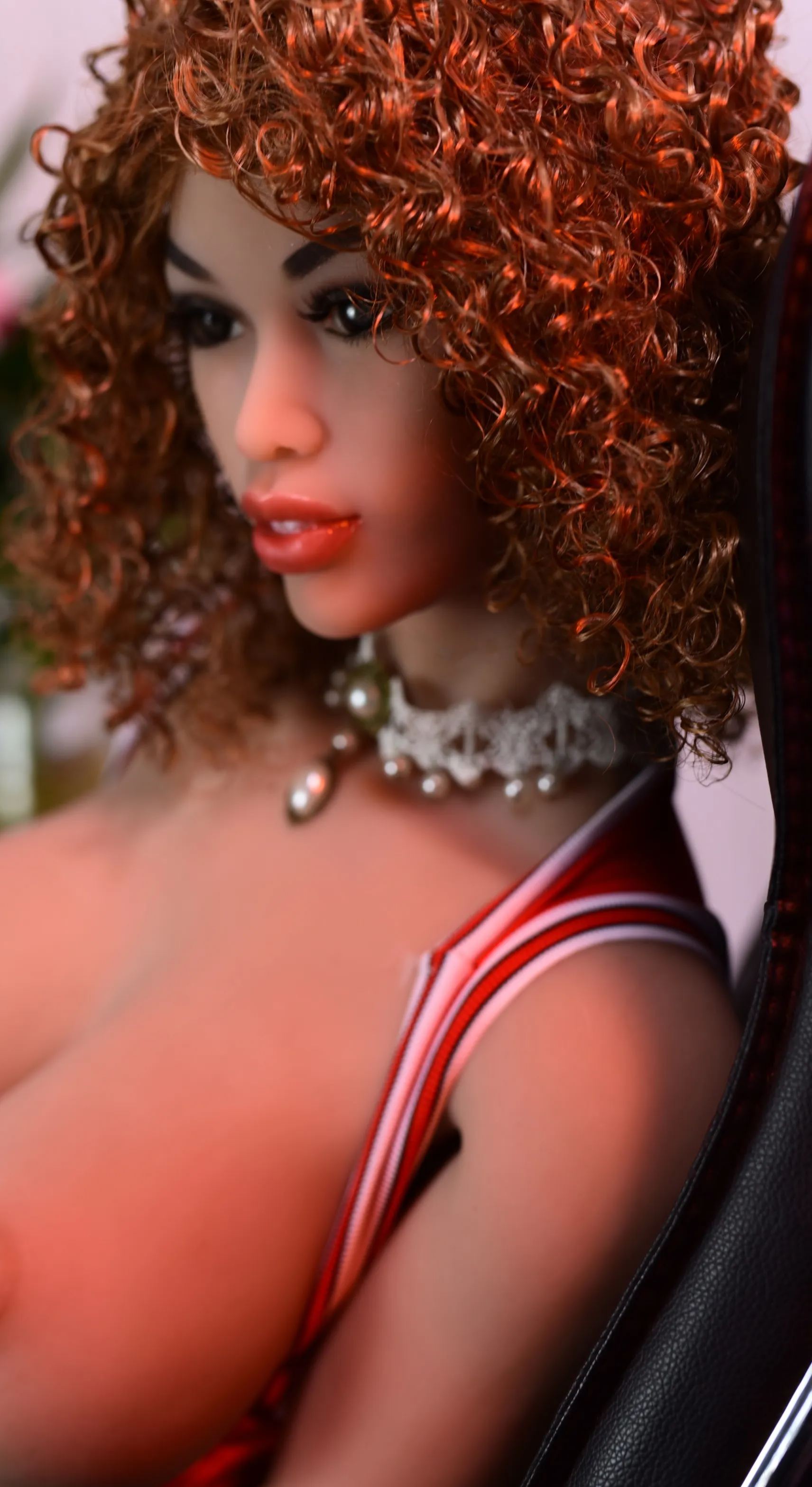 6YE | Tia - 5Ft 1/156cm Curly Hair Huge Hips Sex Doll-DreamLoveDoll